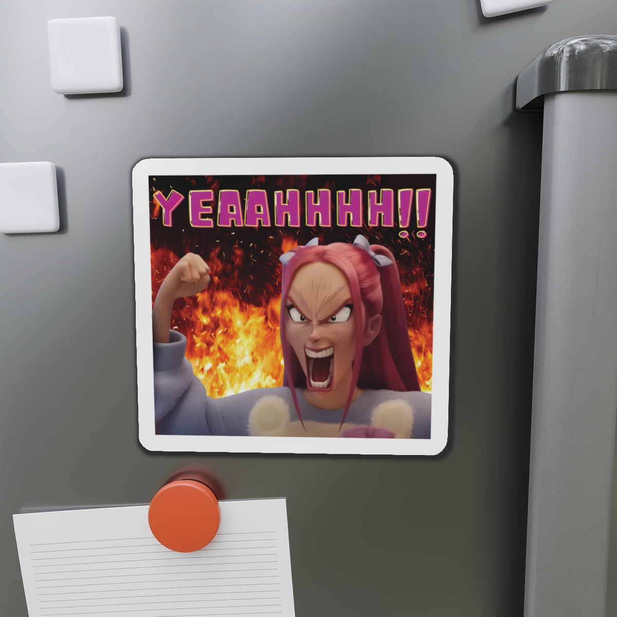 Kpop Demon Hunters Huntrix Mira YEAHHH Funny Face Magnet