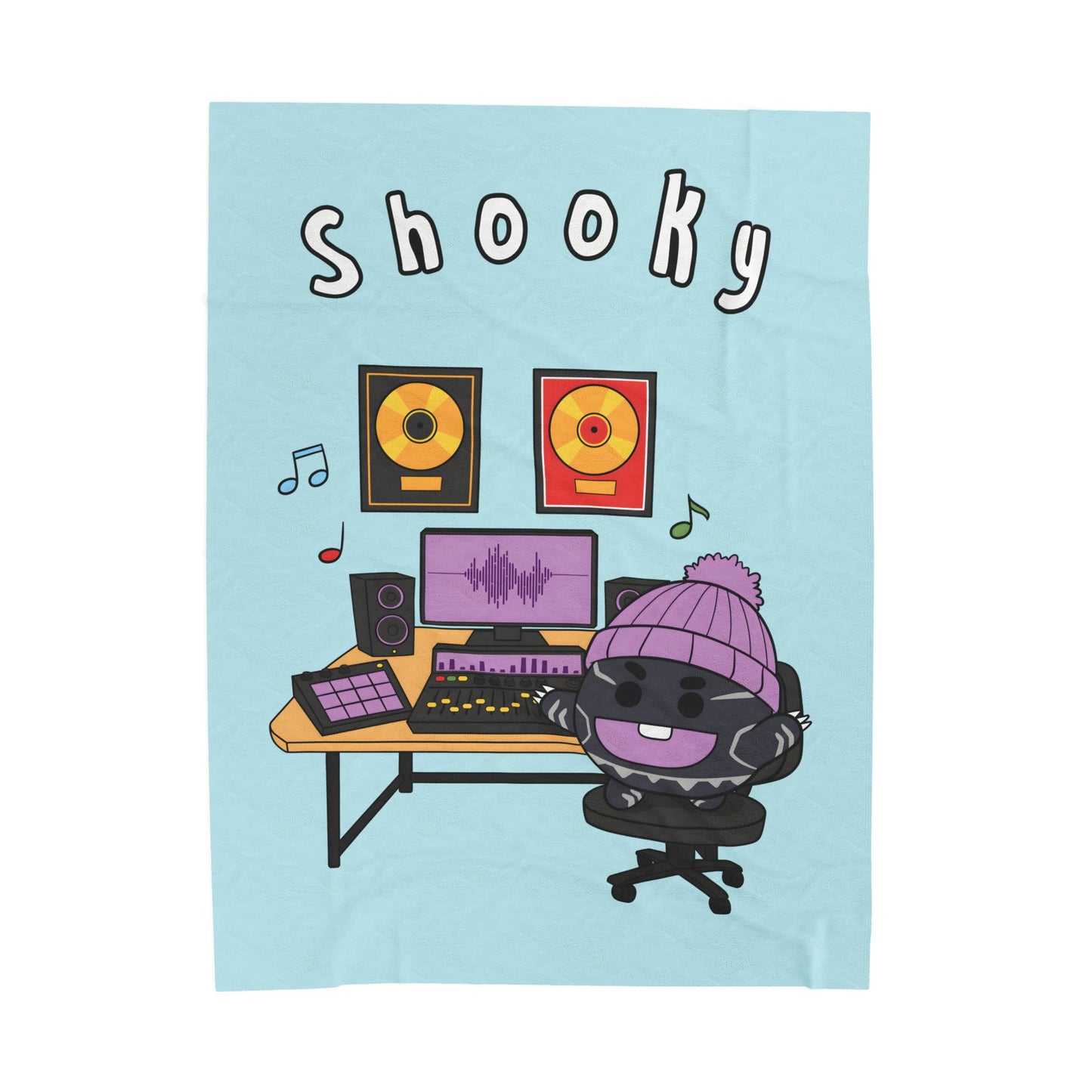 Blue Shooky Blanket - BT21 Single Design