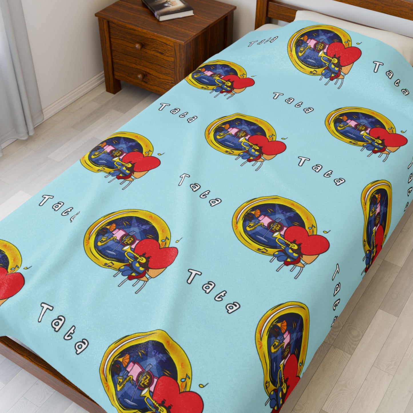 Blue Tata Blanket - BT21 Pattern Design