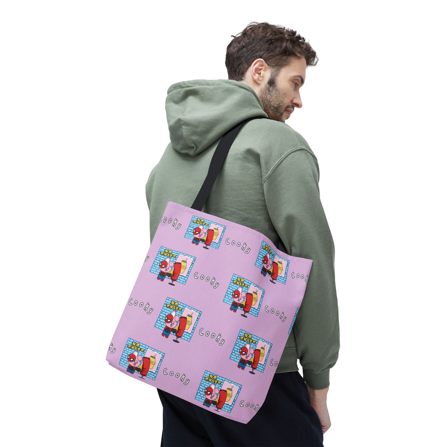 BT21 Cooky Purple Tote Bag Pattern Design