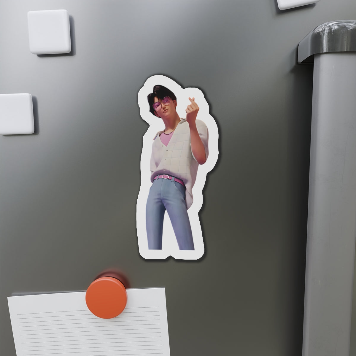 Kpop Demon Hunters Saja Boys Jinu Soda Pop Finger Heart Magnet