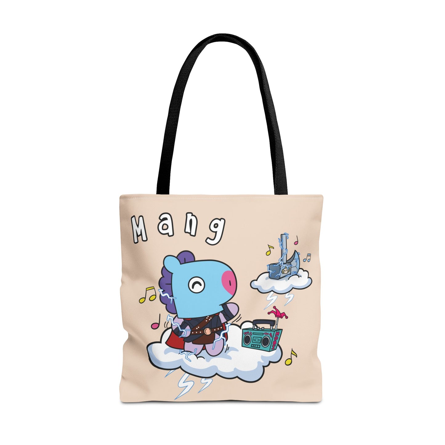 BT21 Mang Beige Tote Bag Single Design