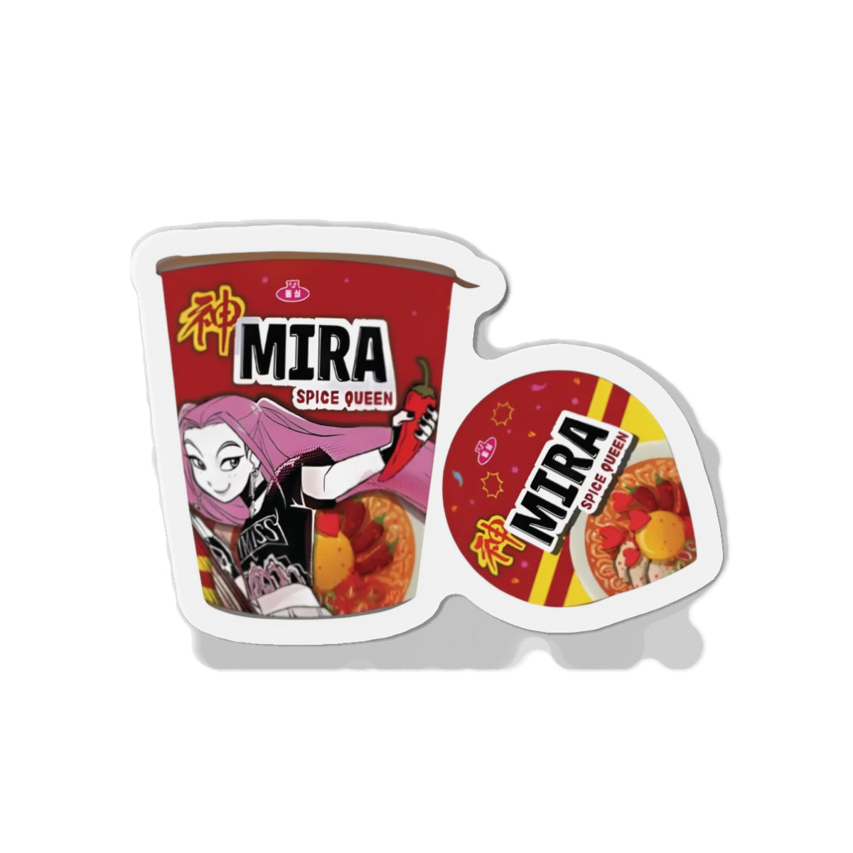 Kpop Demon Hunters Huntrix Mira Ramen Cup Magnet