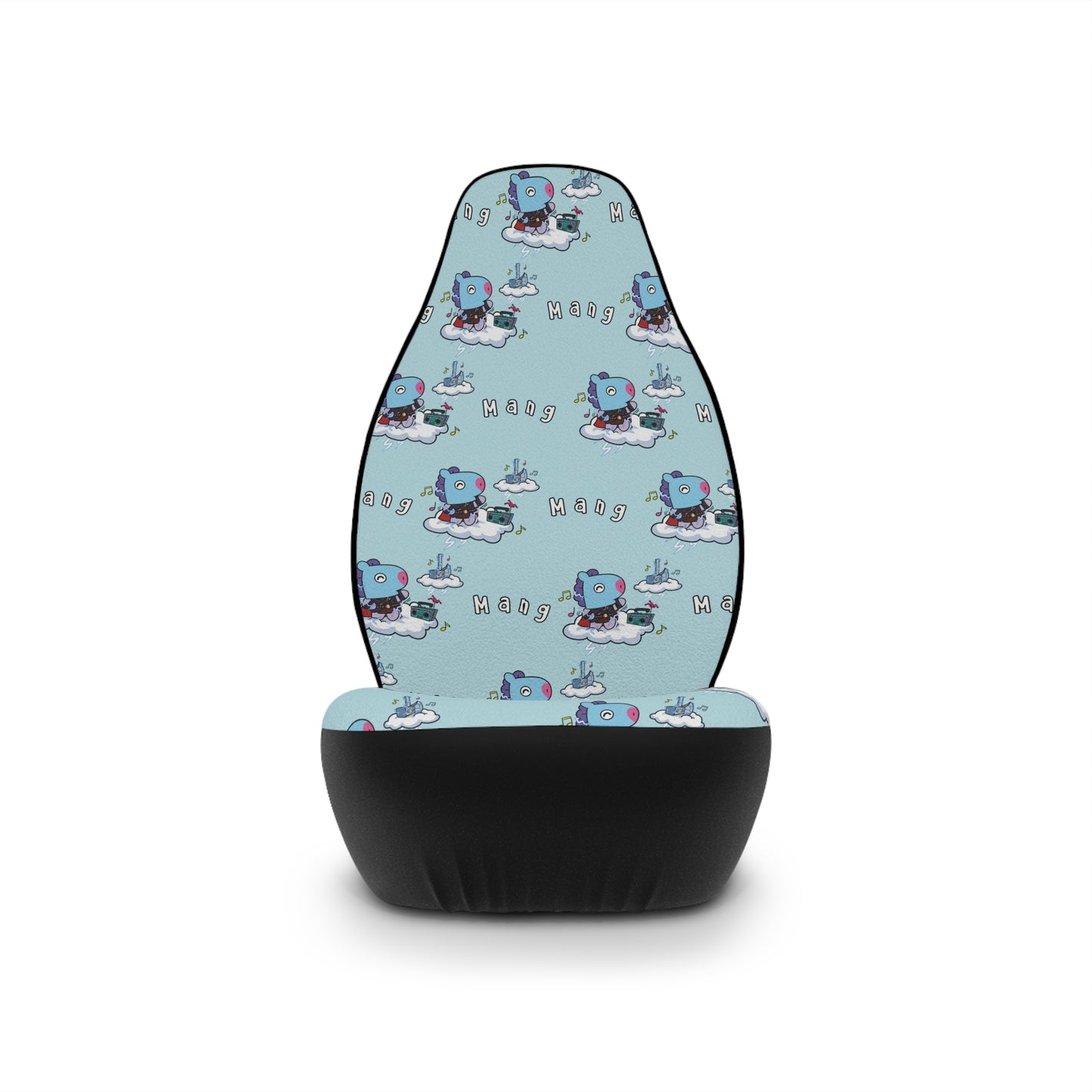 BT21 Mang Blue Car Seat Cover Pattern Design - Identical Set of 2
