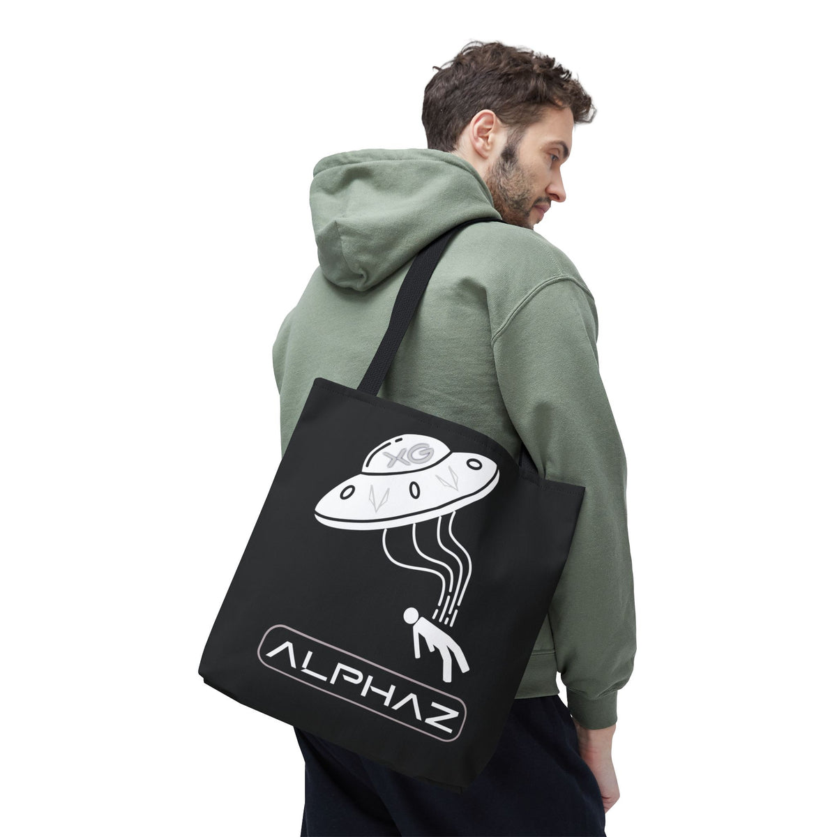 Black Alphaz XG Spaceship Tote Bag Design 9