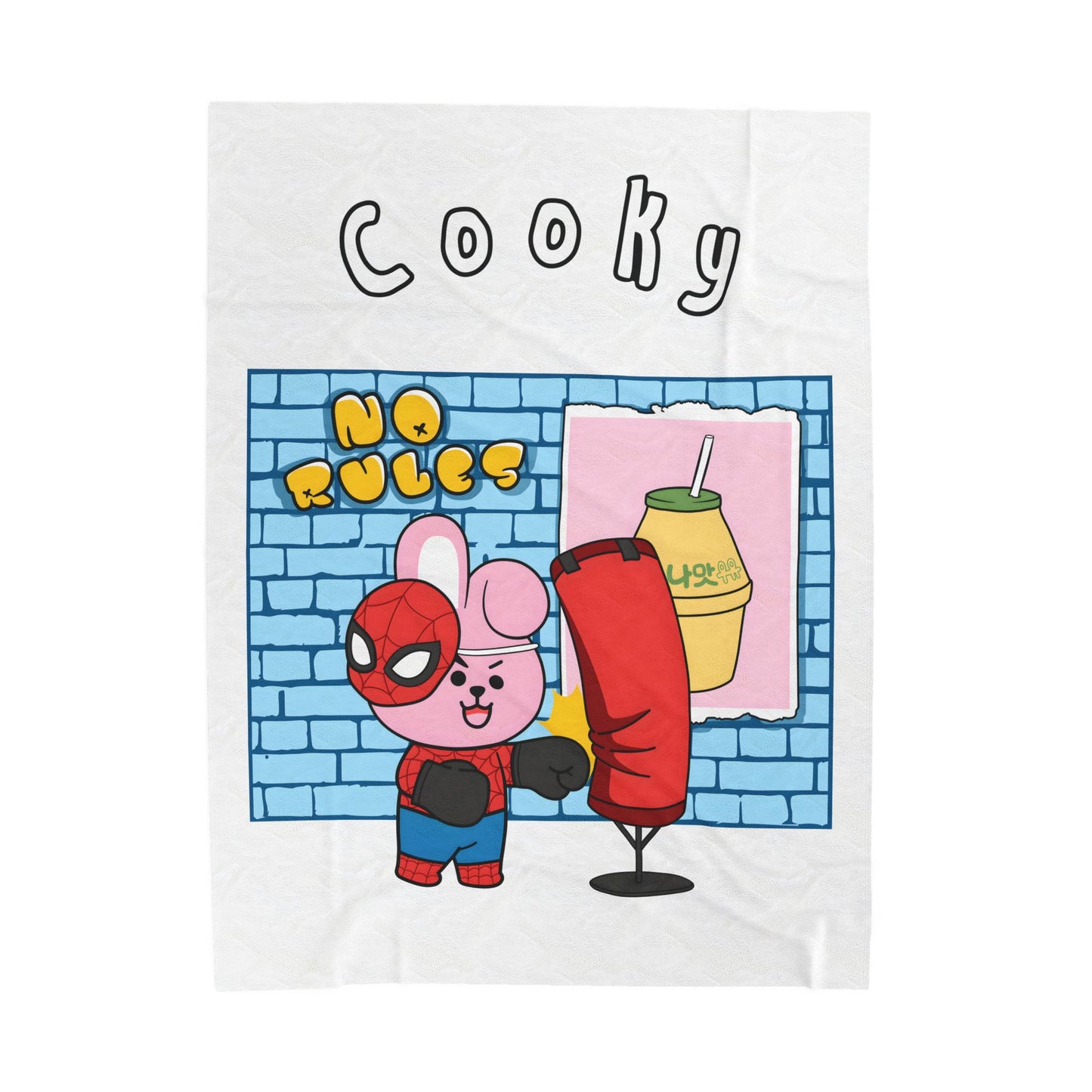 White Cooky Blanket - BT21 Single Design