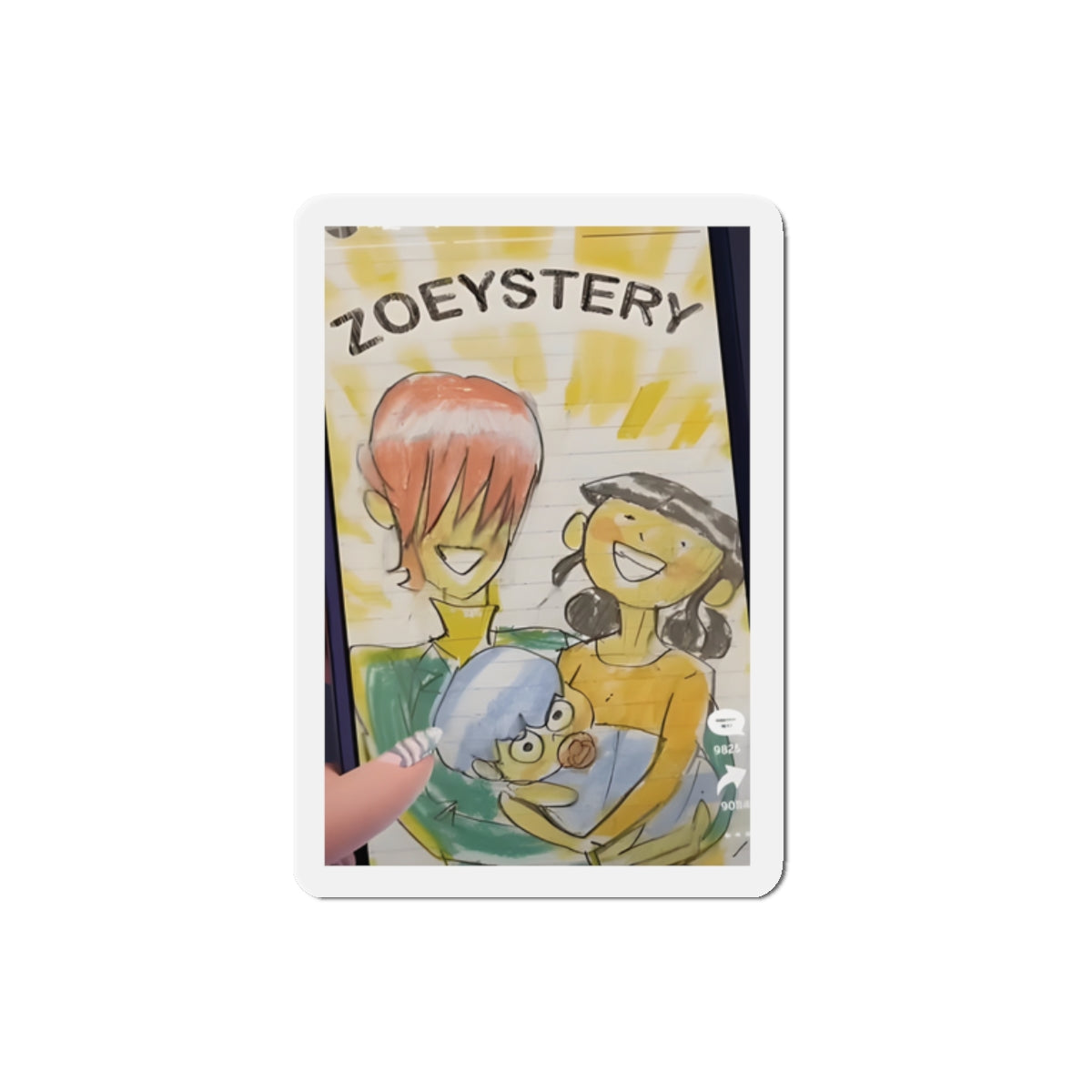 Kpop Demon Hunters Huntrix Zoey Saja Boys Mystery and Baby Zoeystery Fan Signing Magnet