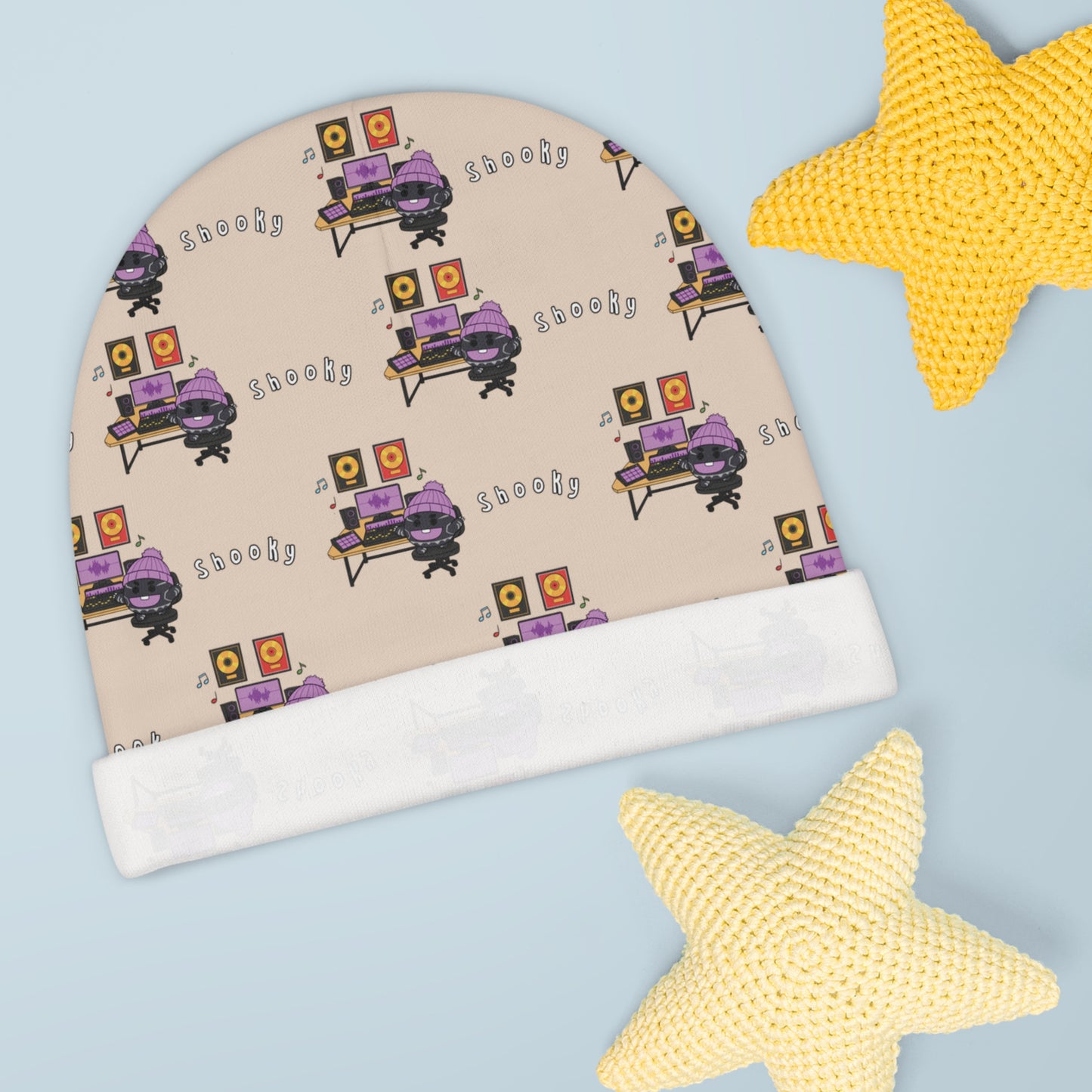BT21 Shooky Beige Baby Beanie Pattern