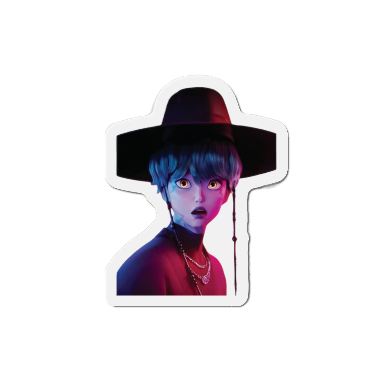 Kpop Demon Hunters Saja Boys Baby Saja Demon Form Shocked Face Magnet