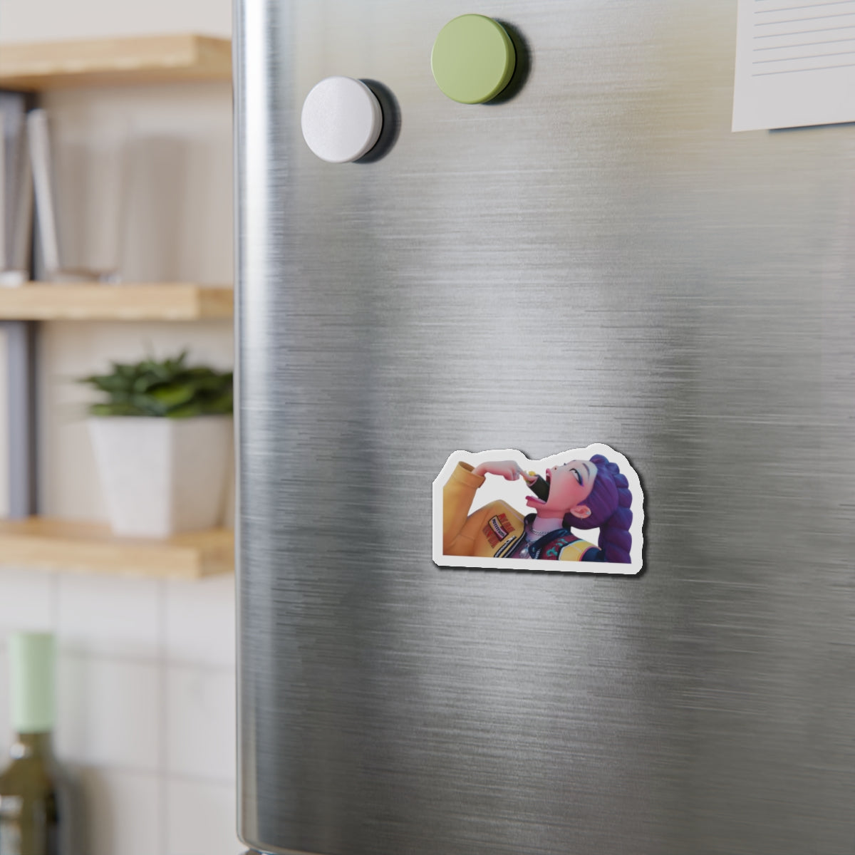 Kpop Demon Hunters Huntrix Rumi Eating Gimbap Magnet