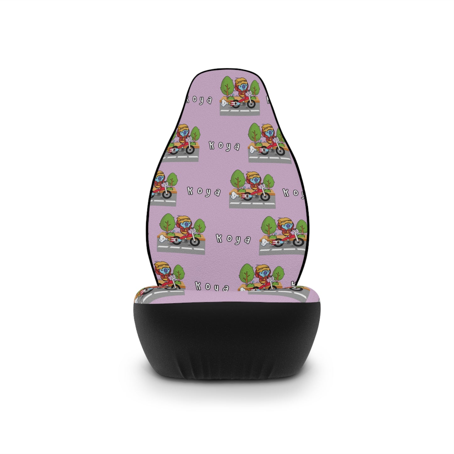 BT21 Koya Purple Car Seat Cover Pattern Design - Identical Set of 2