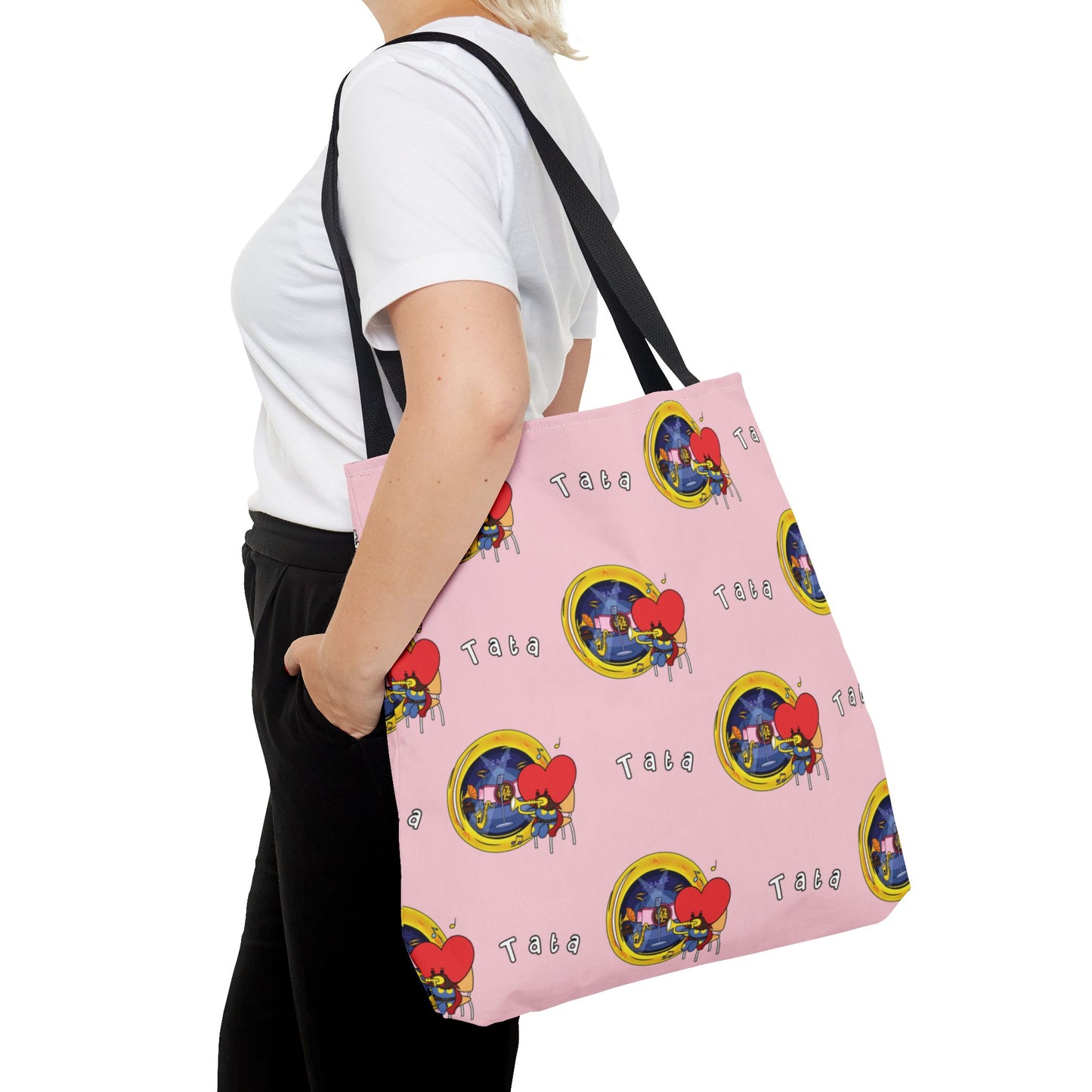 BT21 Tata Pink Tote Bag Pattern Design