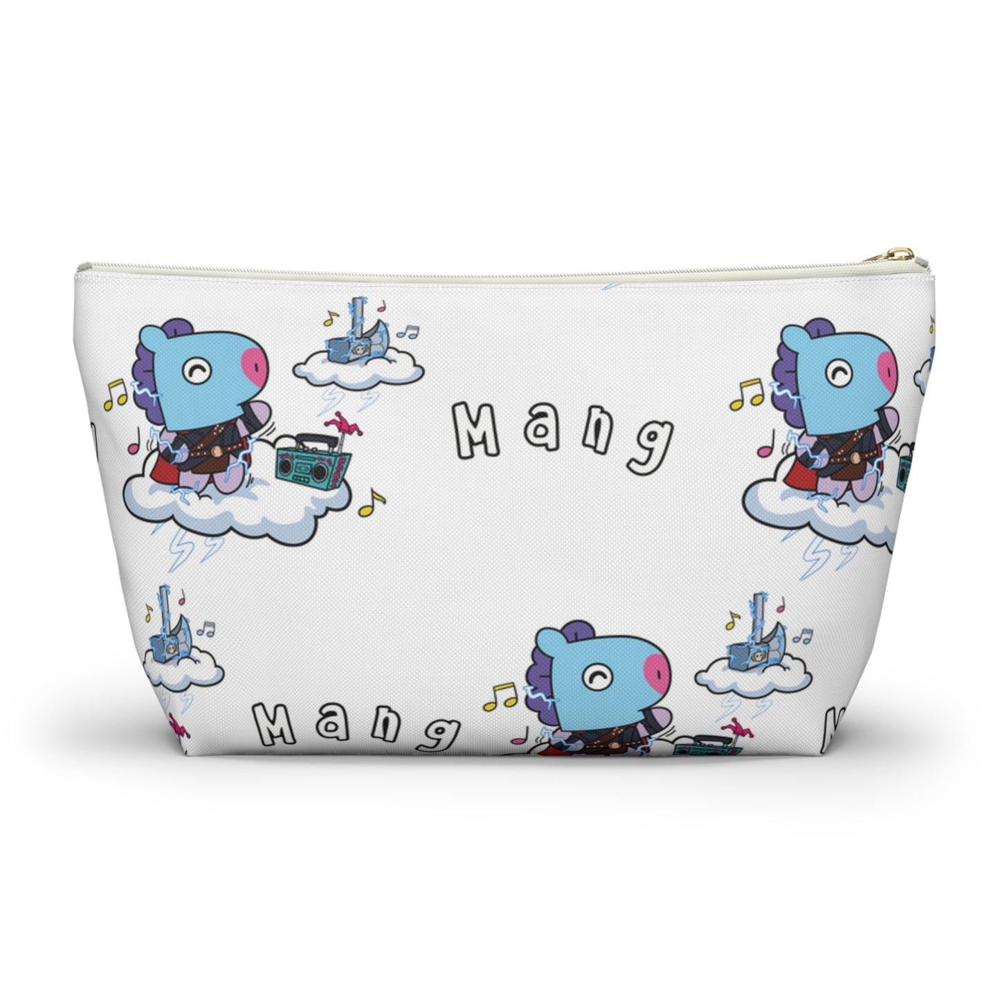 BT21 Mang White Pattern Travel Bag
