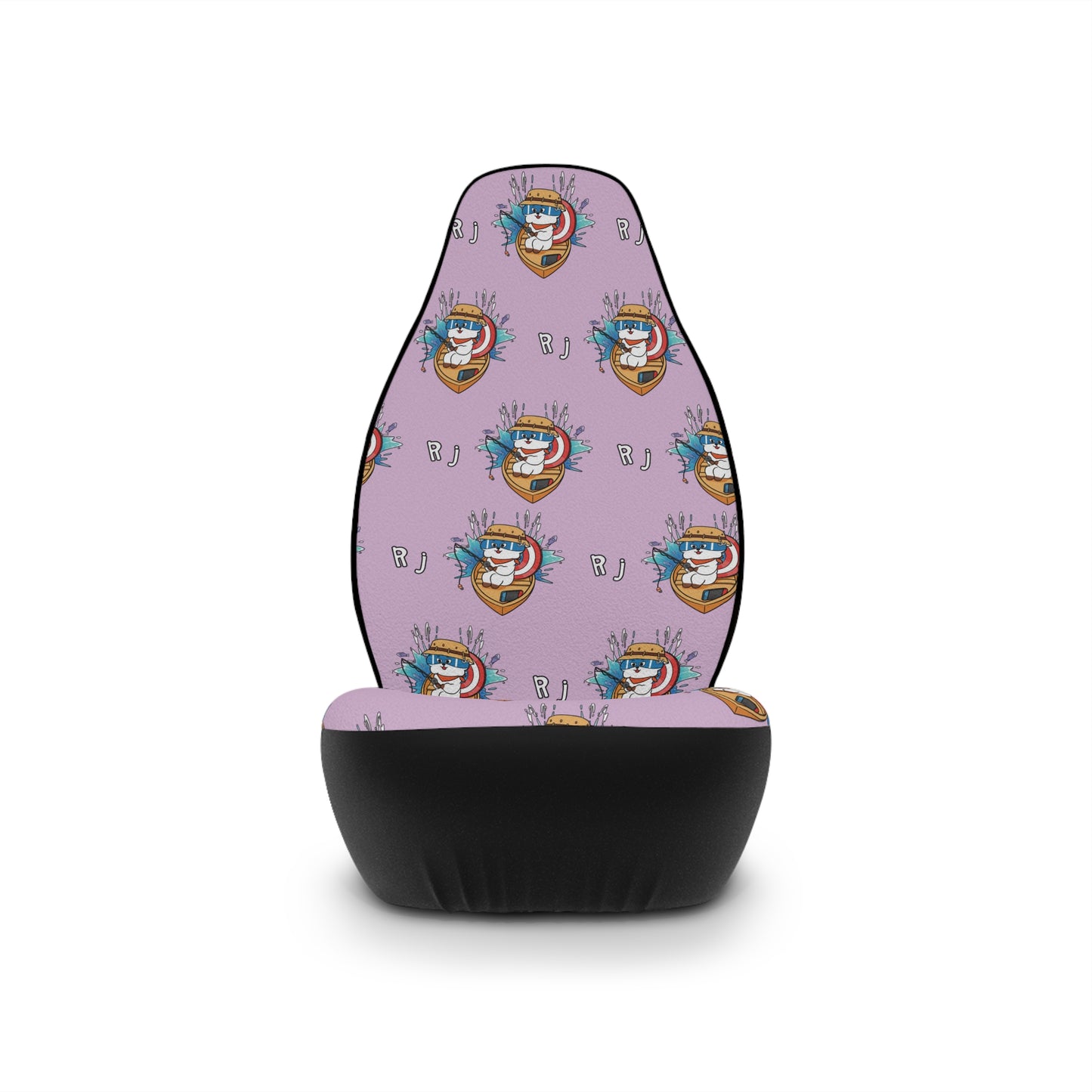 BT21 RJ Purple Car Seat Cover Pattern Design - Identical Set of 2