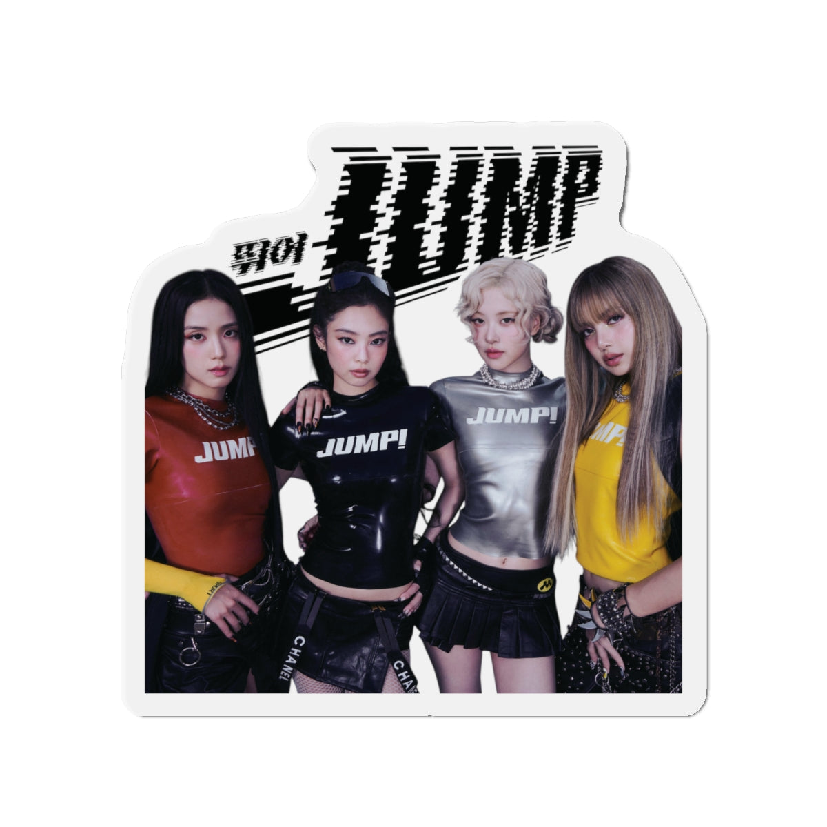 Black Pink Jump Member Magnet