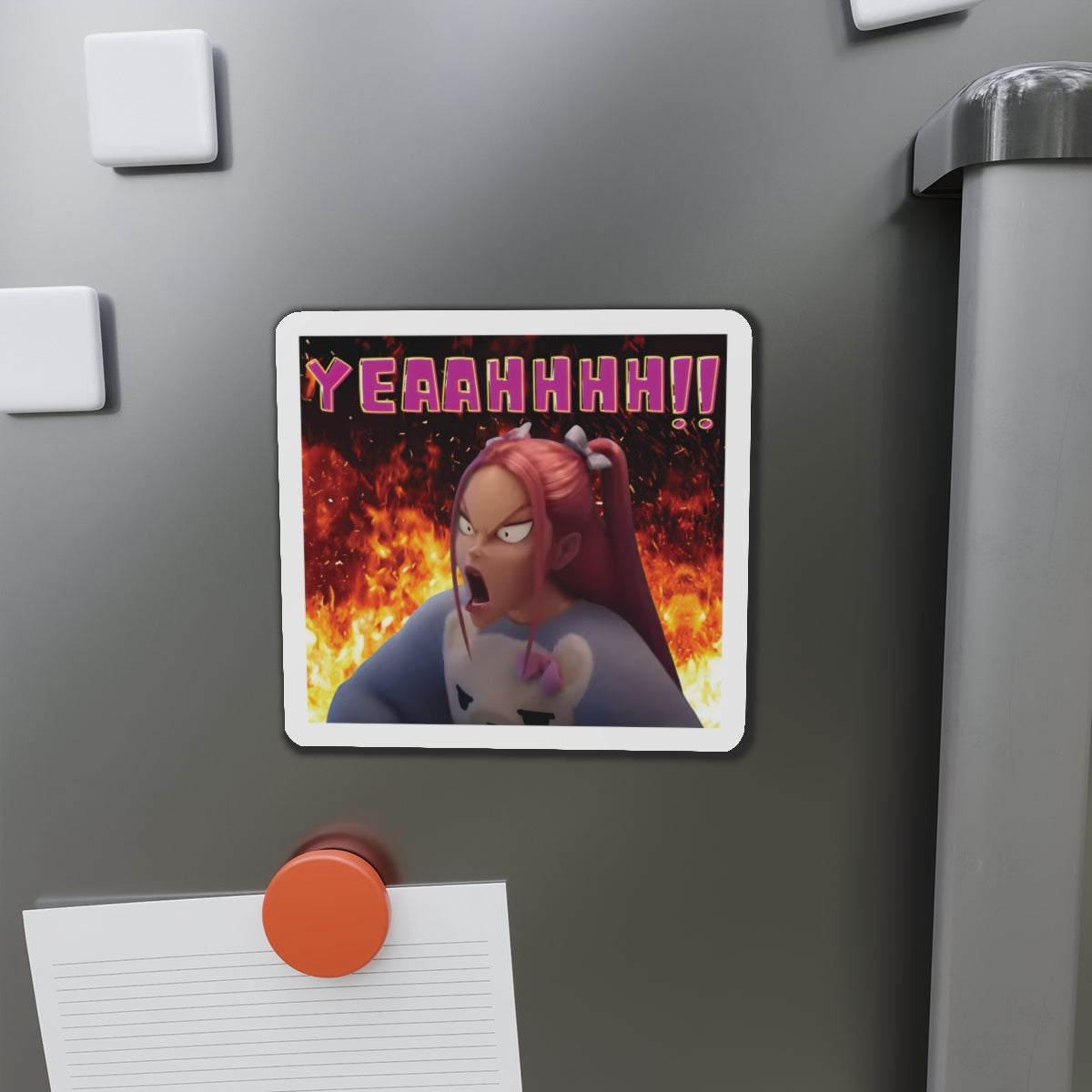 Kpop Demon Hunters Huntrix Mira YEAHHH Funny Face Magnet Pose 2