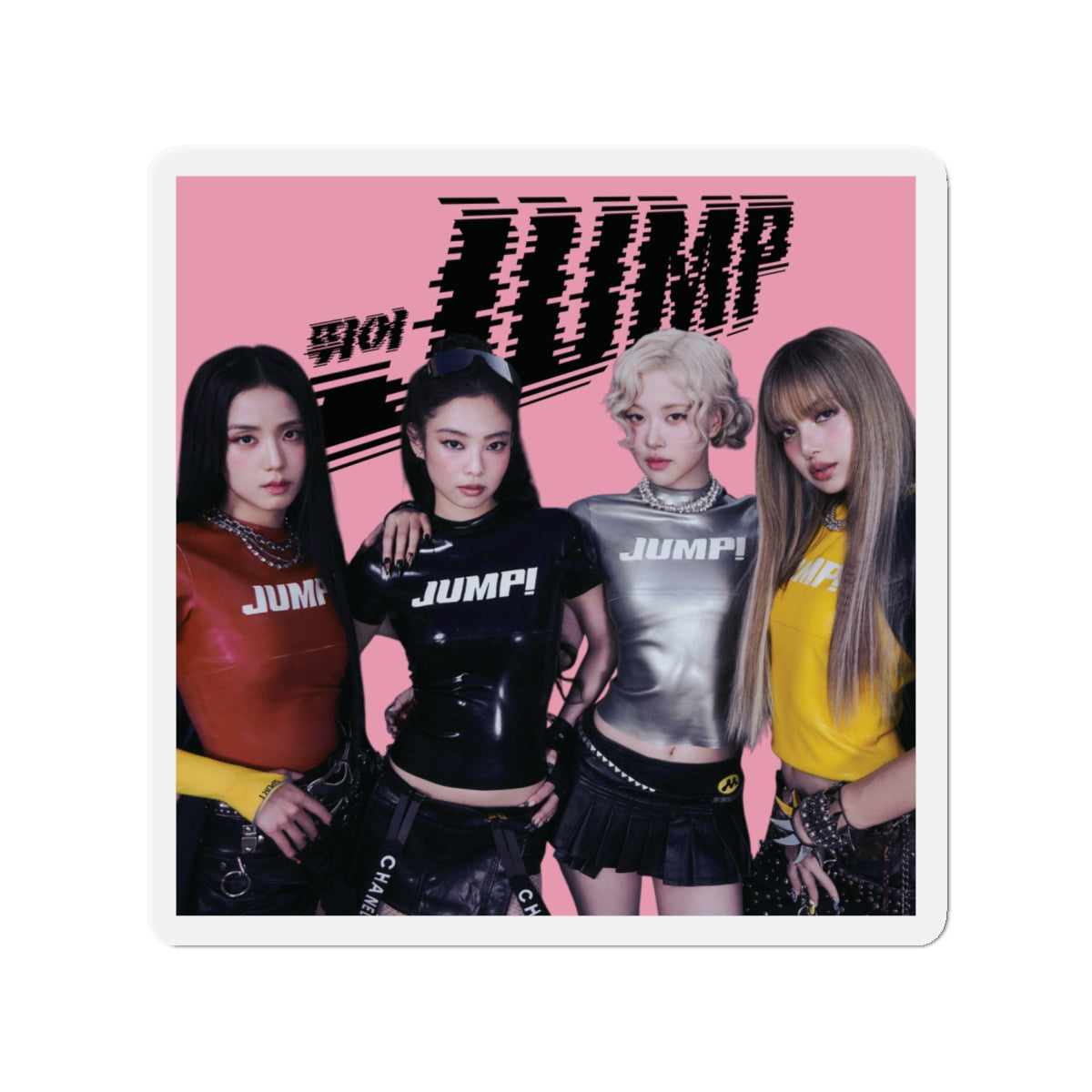 Black Pink Jump Magnet
