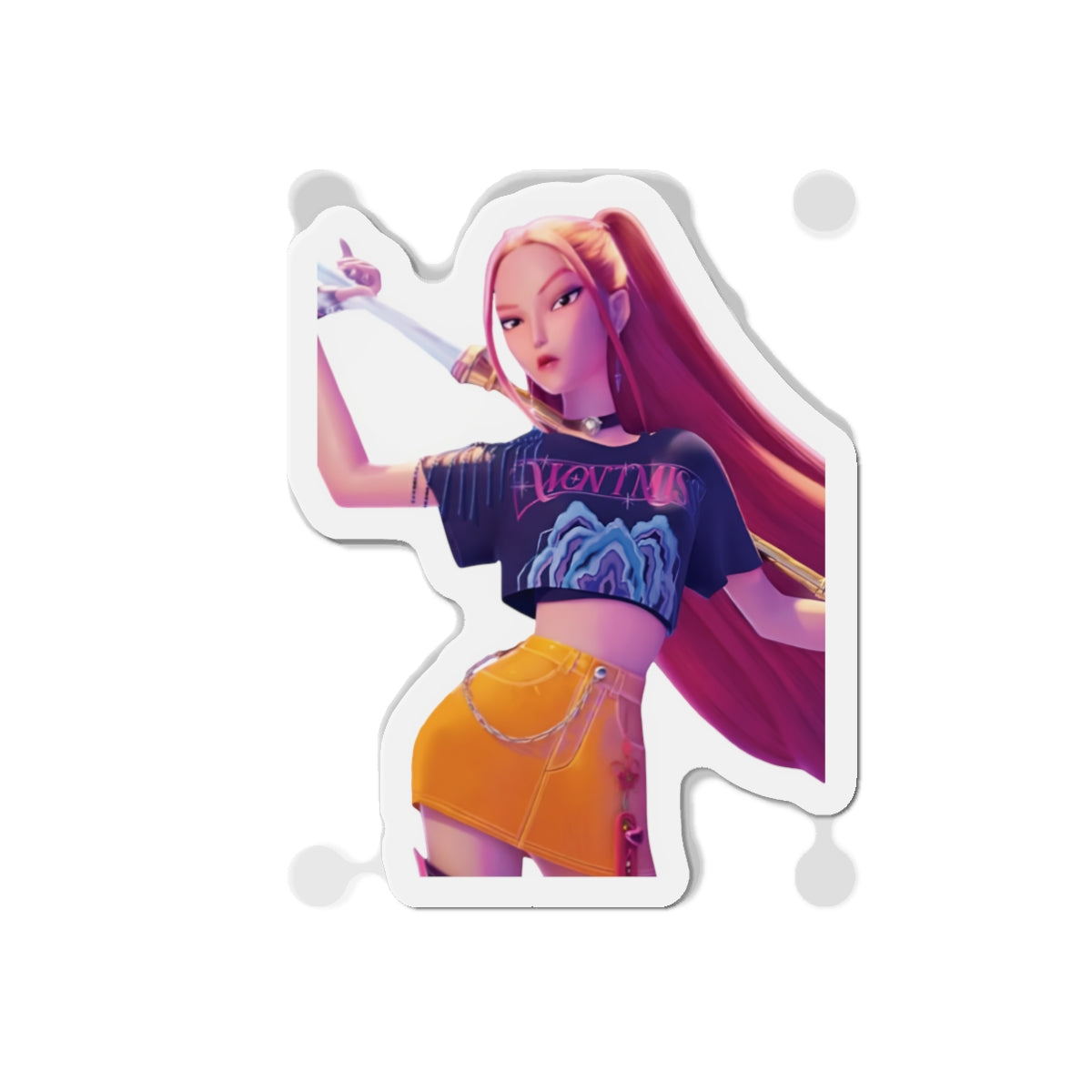 Kpop Demon Hunters Huntrix Mira Posing Portrait Magnet