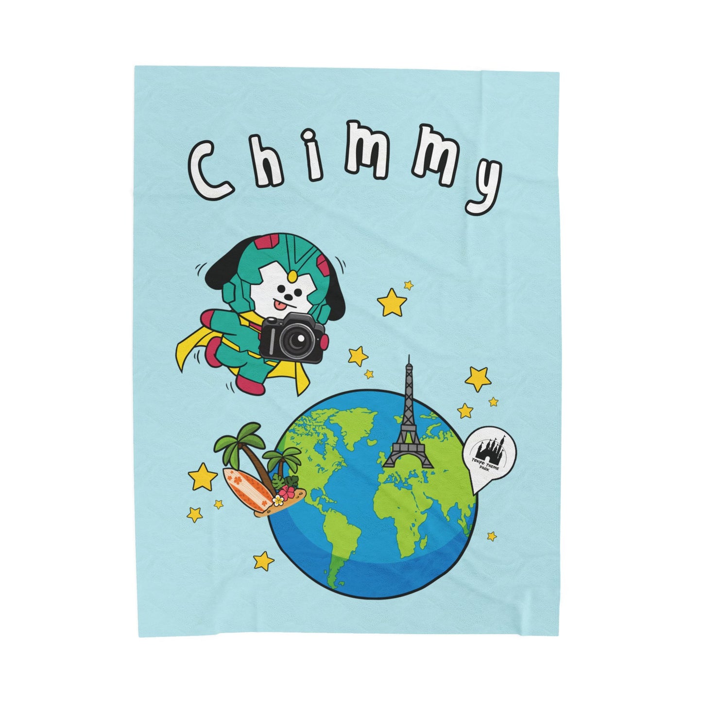 Blue Chimmy Blanket - BT21 Single Design
