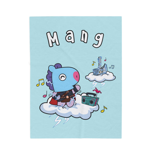 Blue Mang Blanket - BT21 Single Design