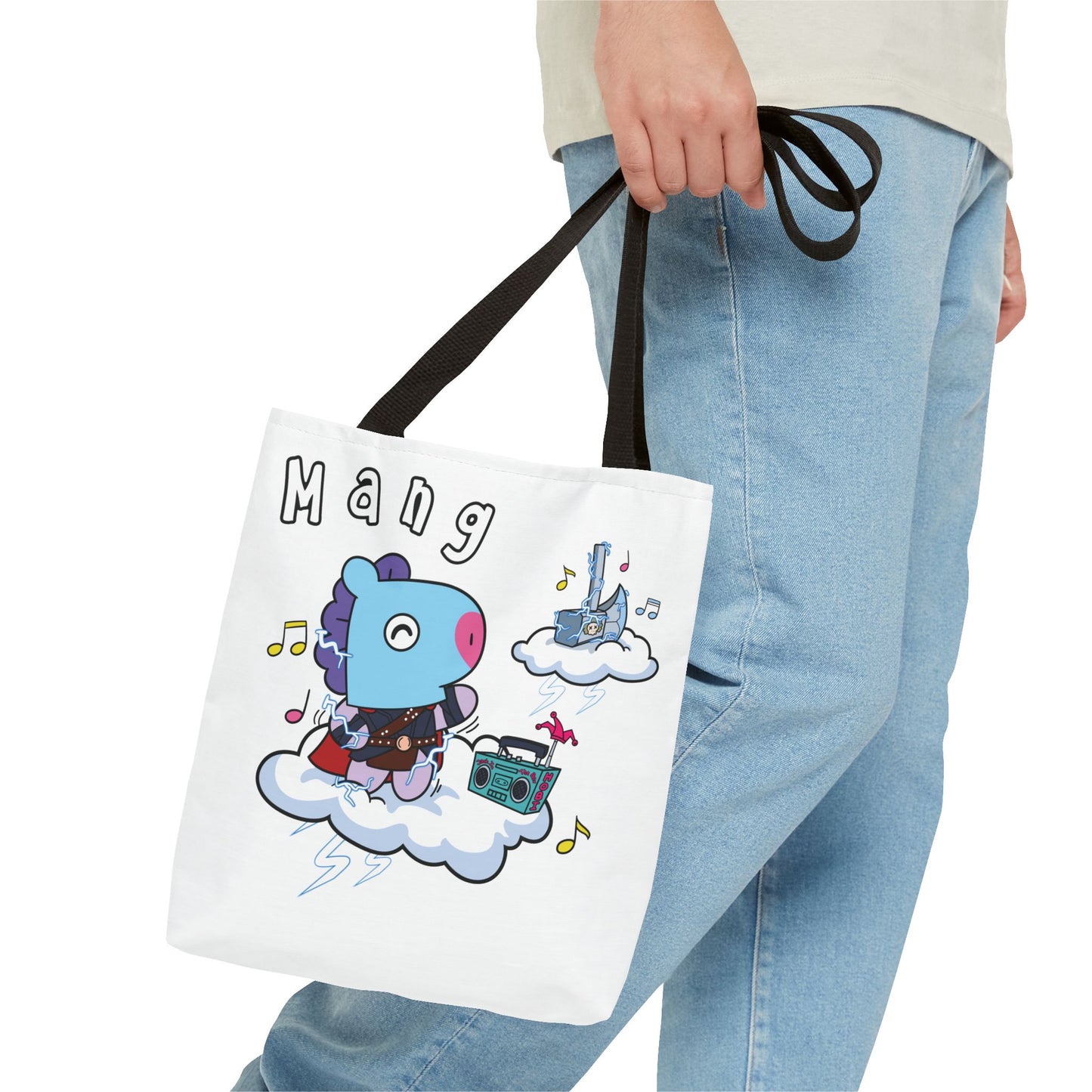 BT21 Mang White Tote Bag Single Design