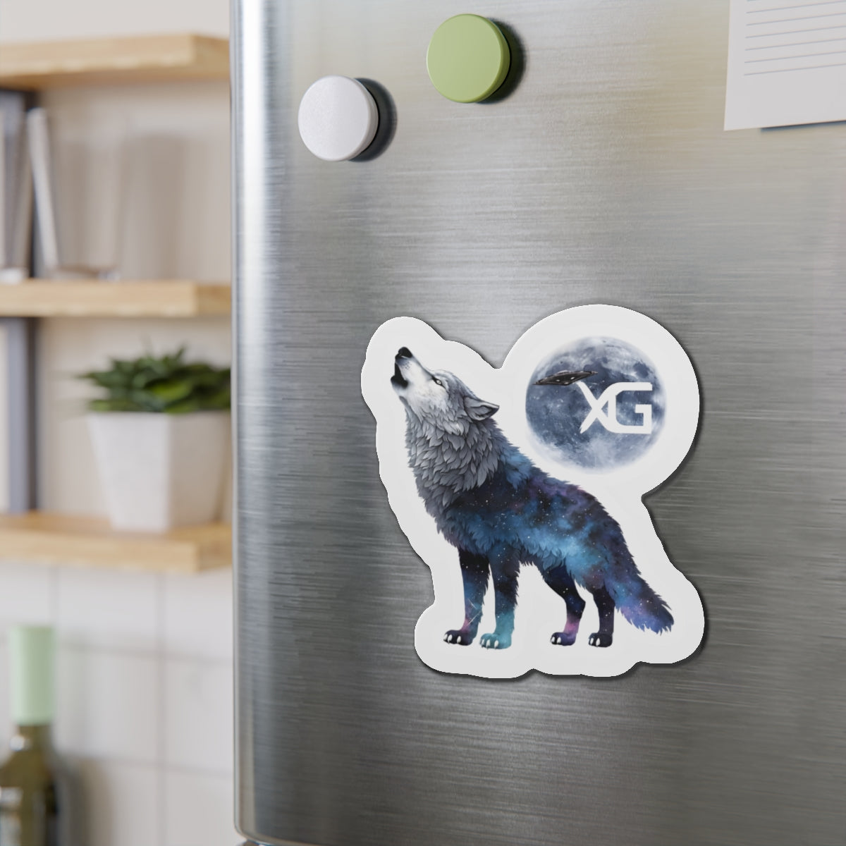 XG Alphaz Merch Wolf Howling at the Moon Magnet