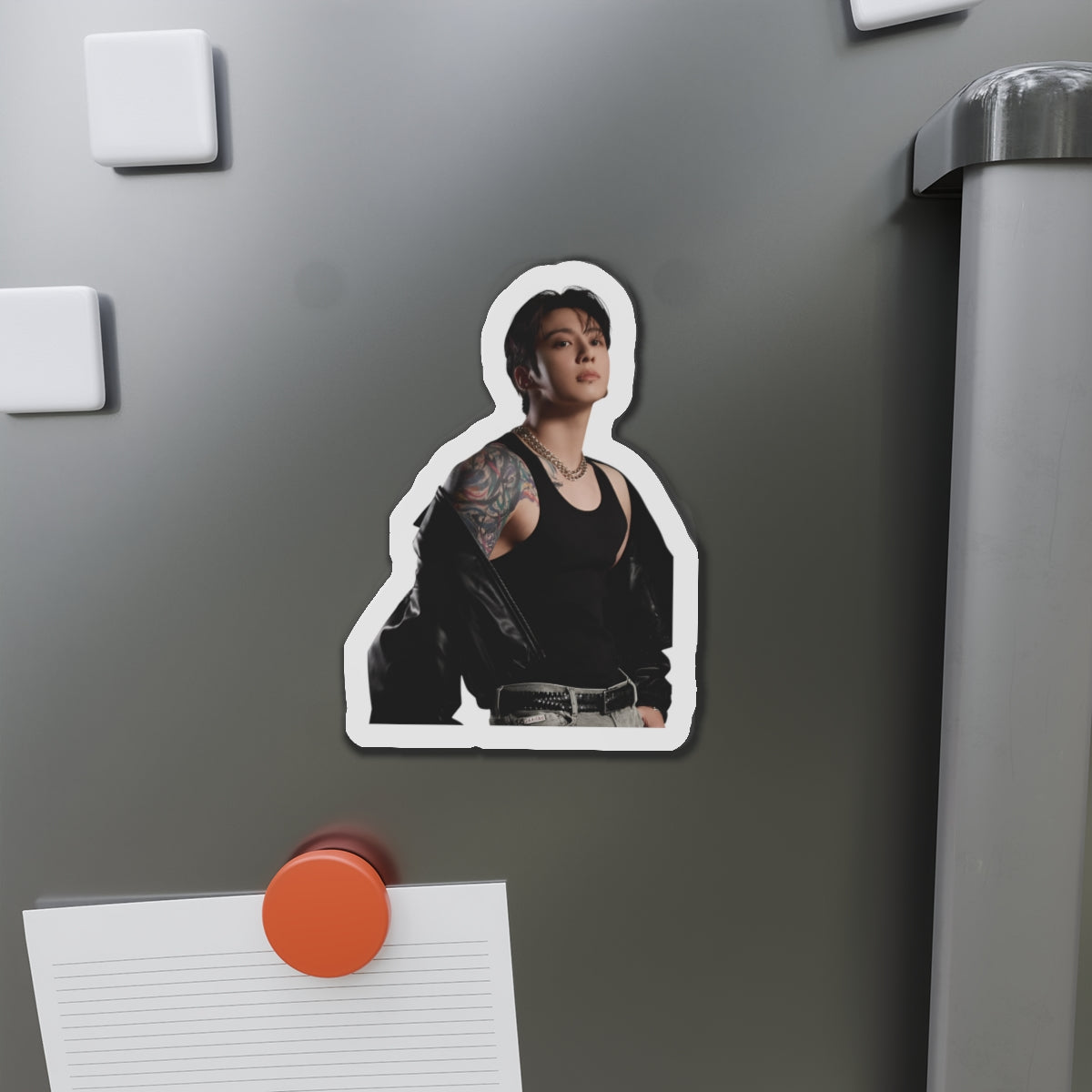 Jeon Jungkook Showing Off Tatoos Calvin Klein Photoshoot Magnet