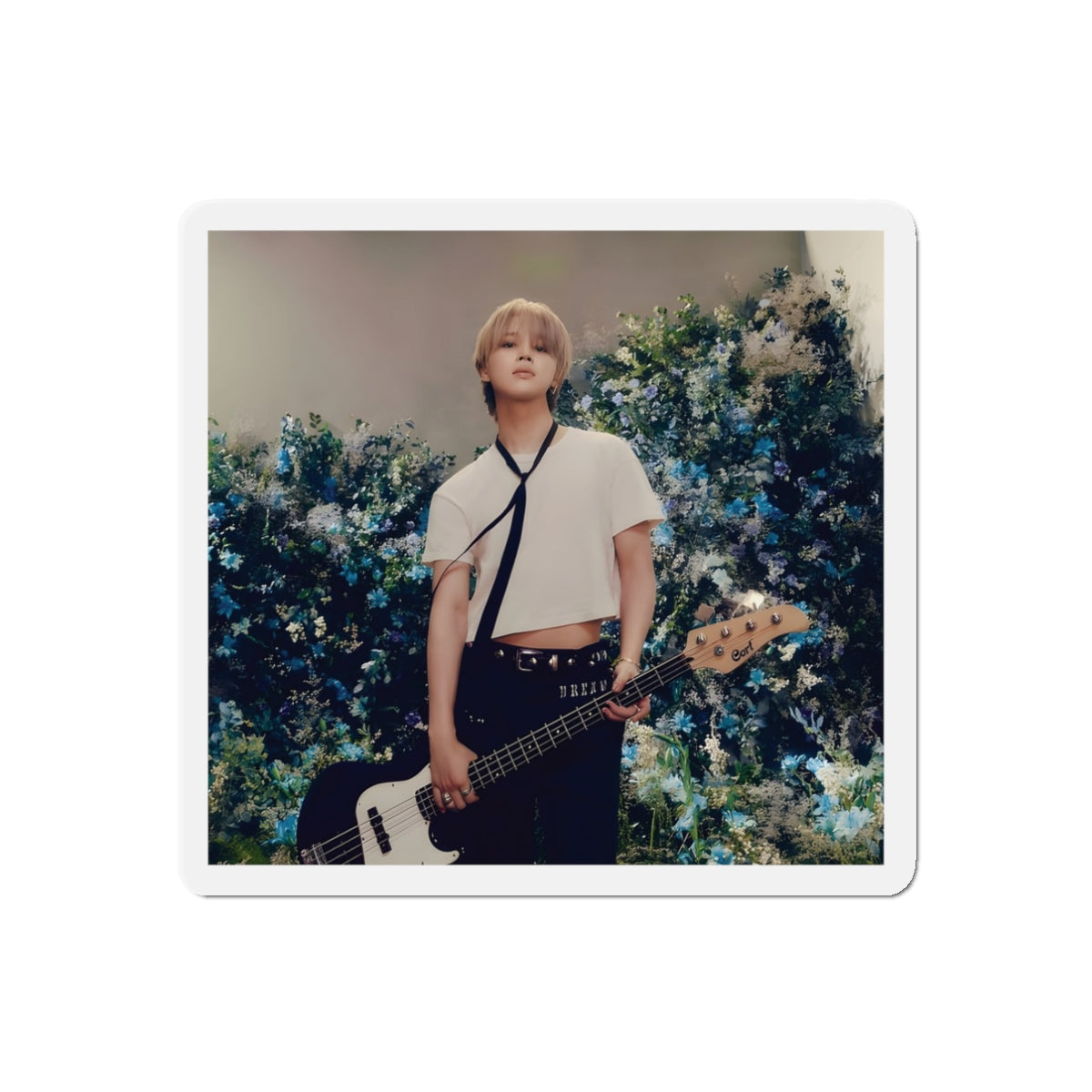 BTS Park Jimin Muse Album Photoshoot Holding a Guitar Magnet