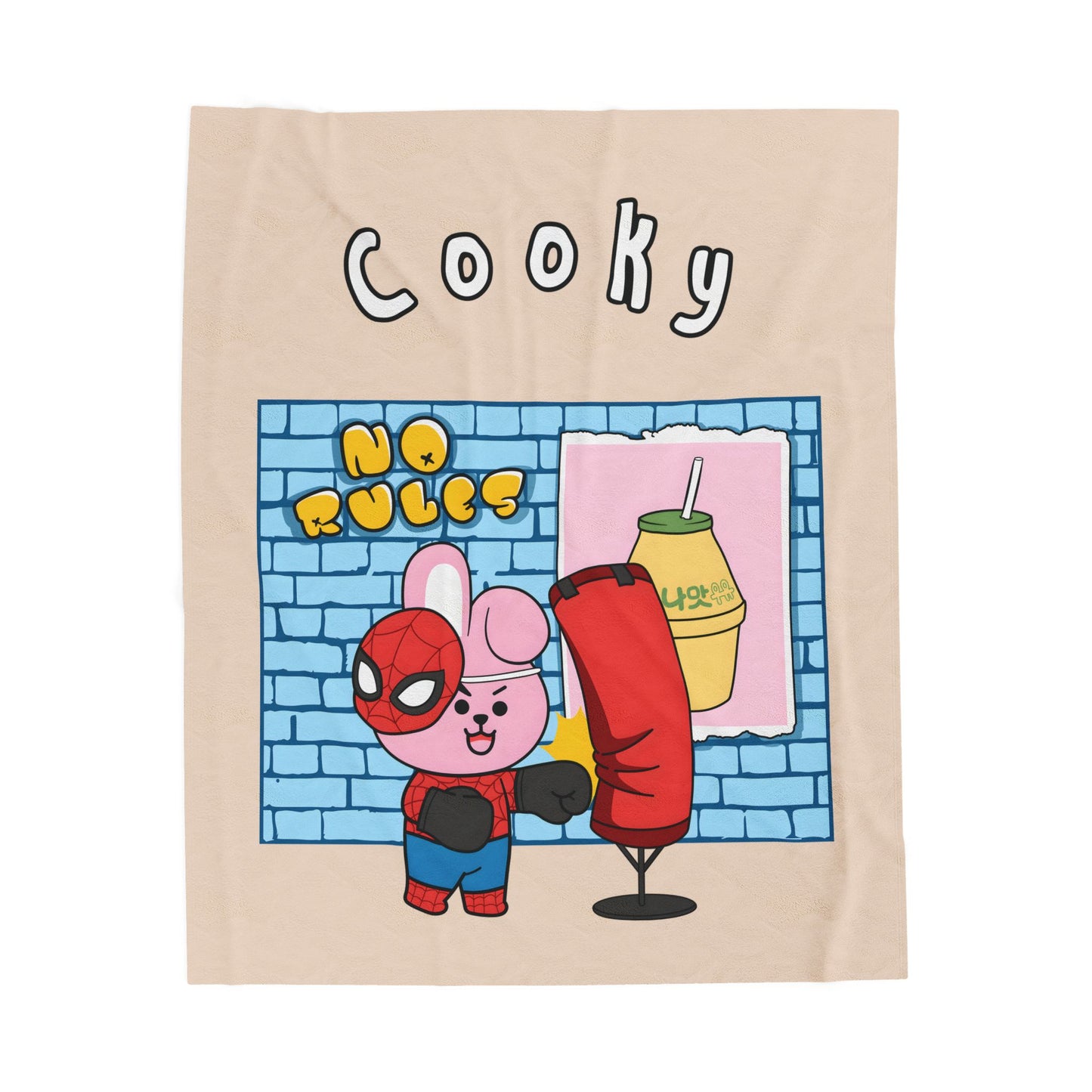 Beige Cooky Blanket - BT21 Single Design