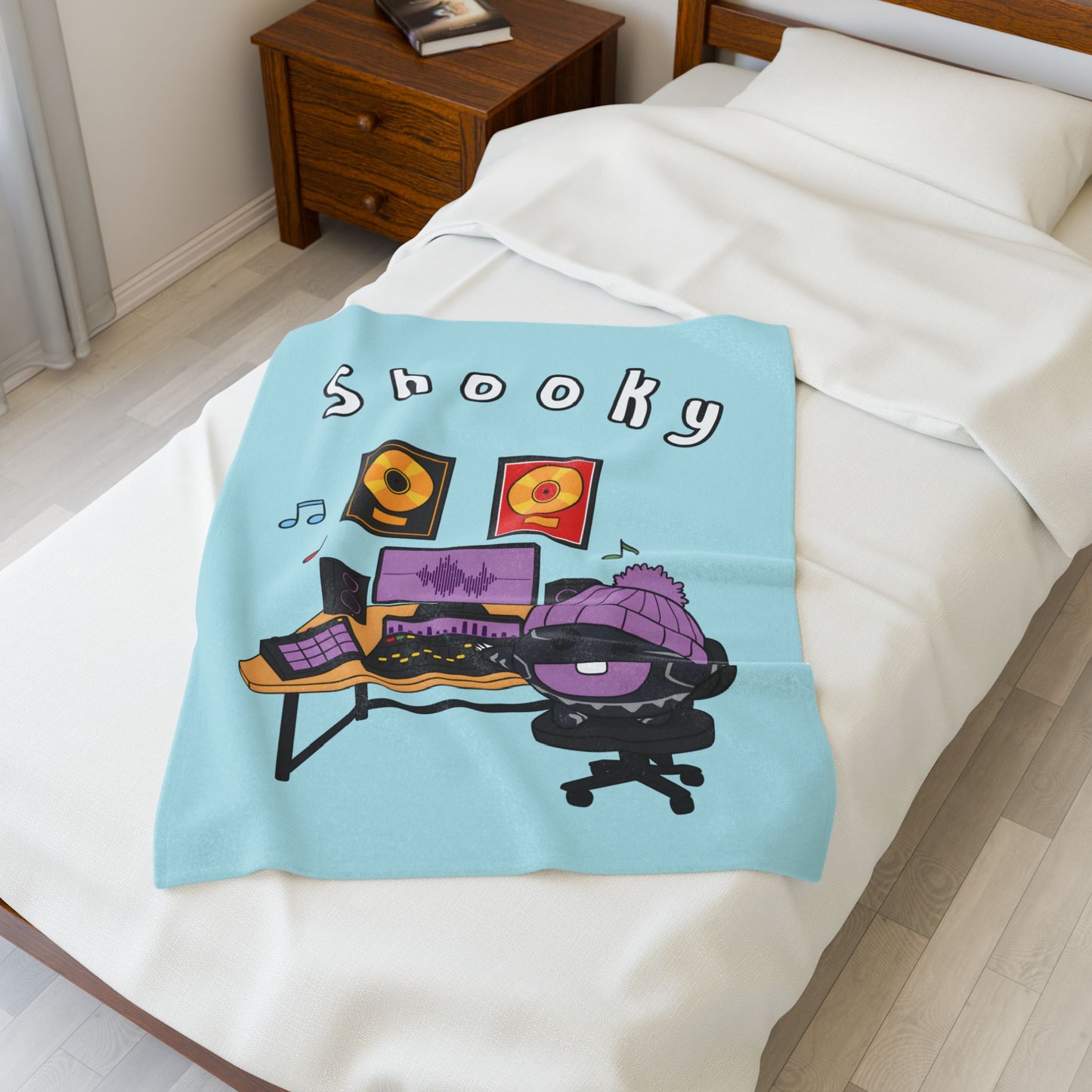 Blue Shooky Blanket - BT21 Single Design