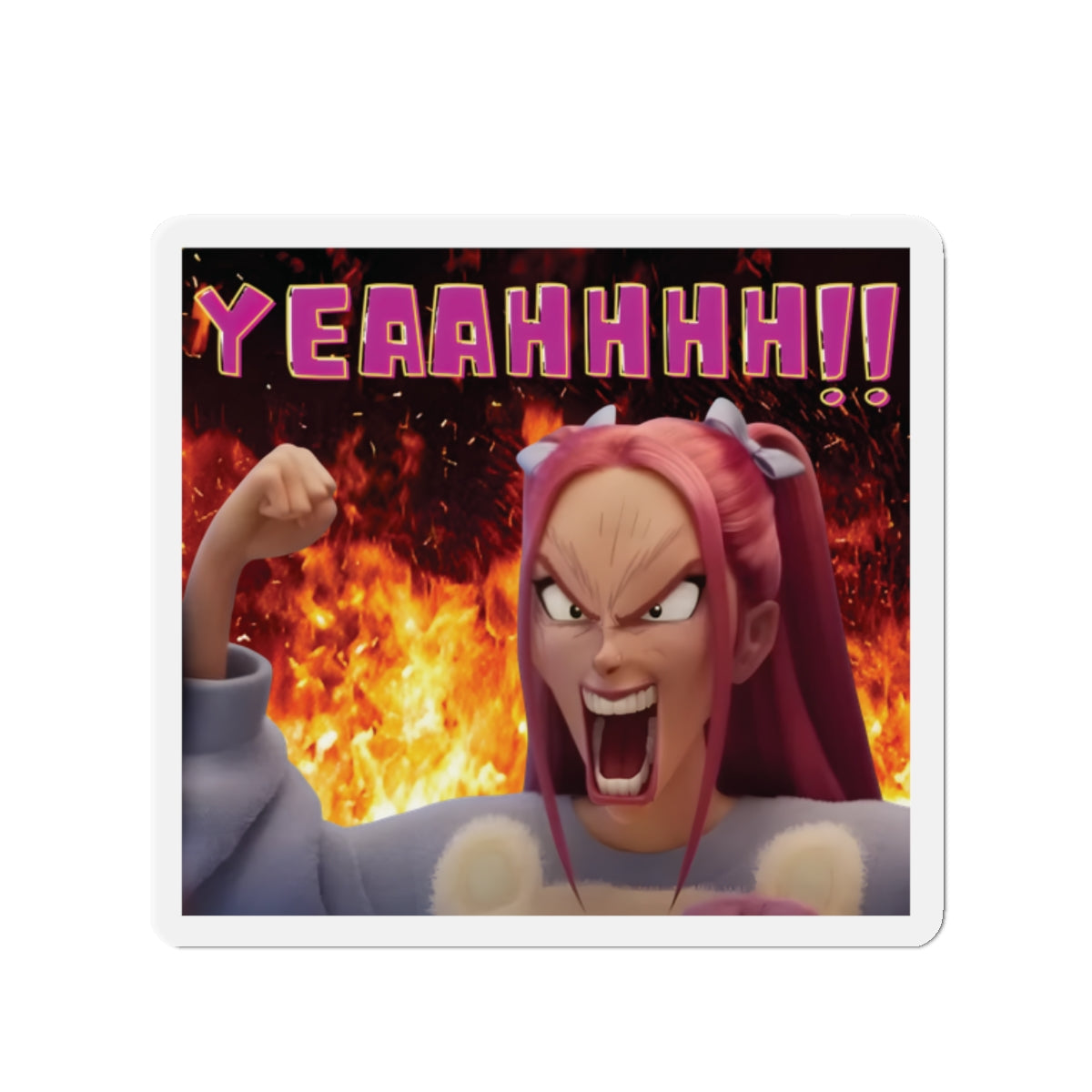 Kpop Demon Hunters Huntrix Mira YEAHHH Funny Face Magnet