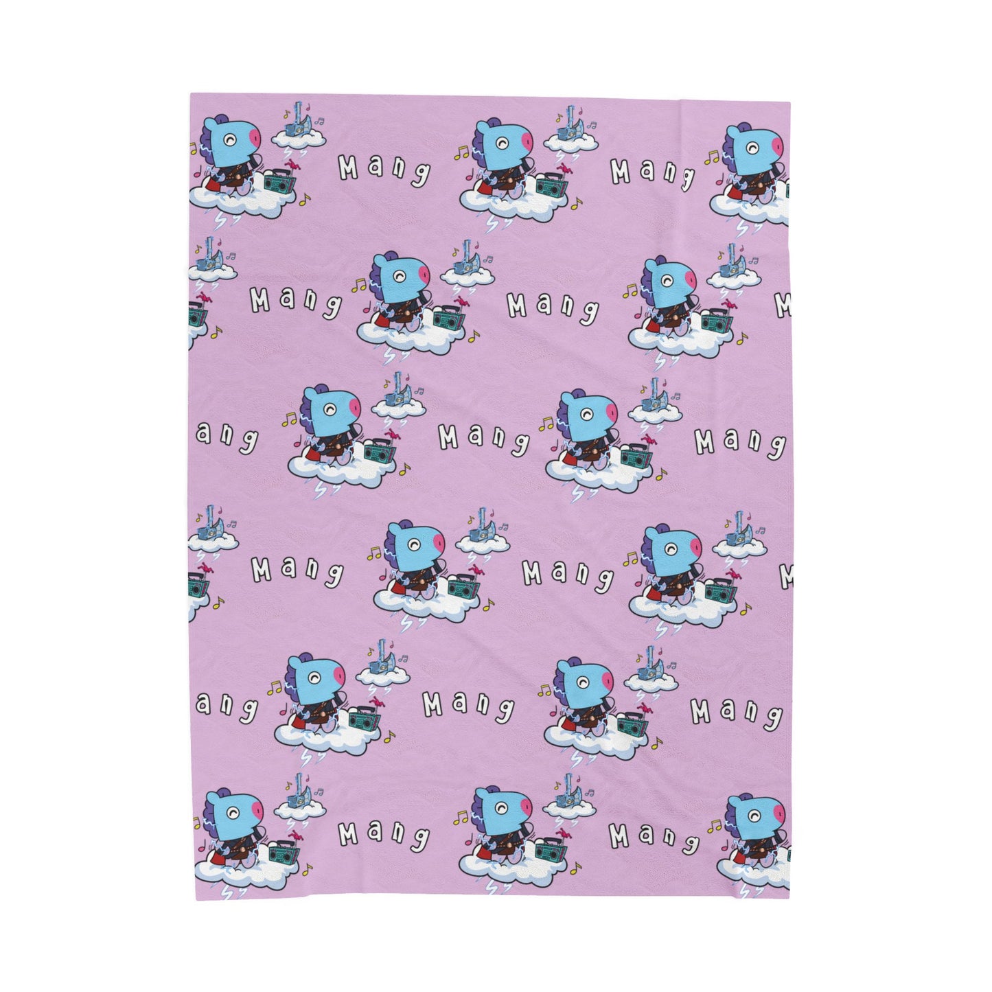Purple Mang Blanket - BT21 Pattern Design