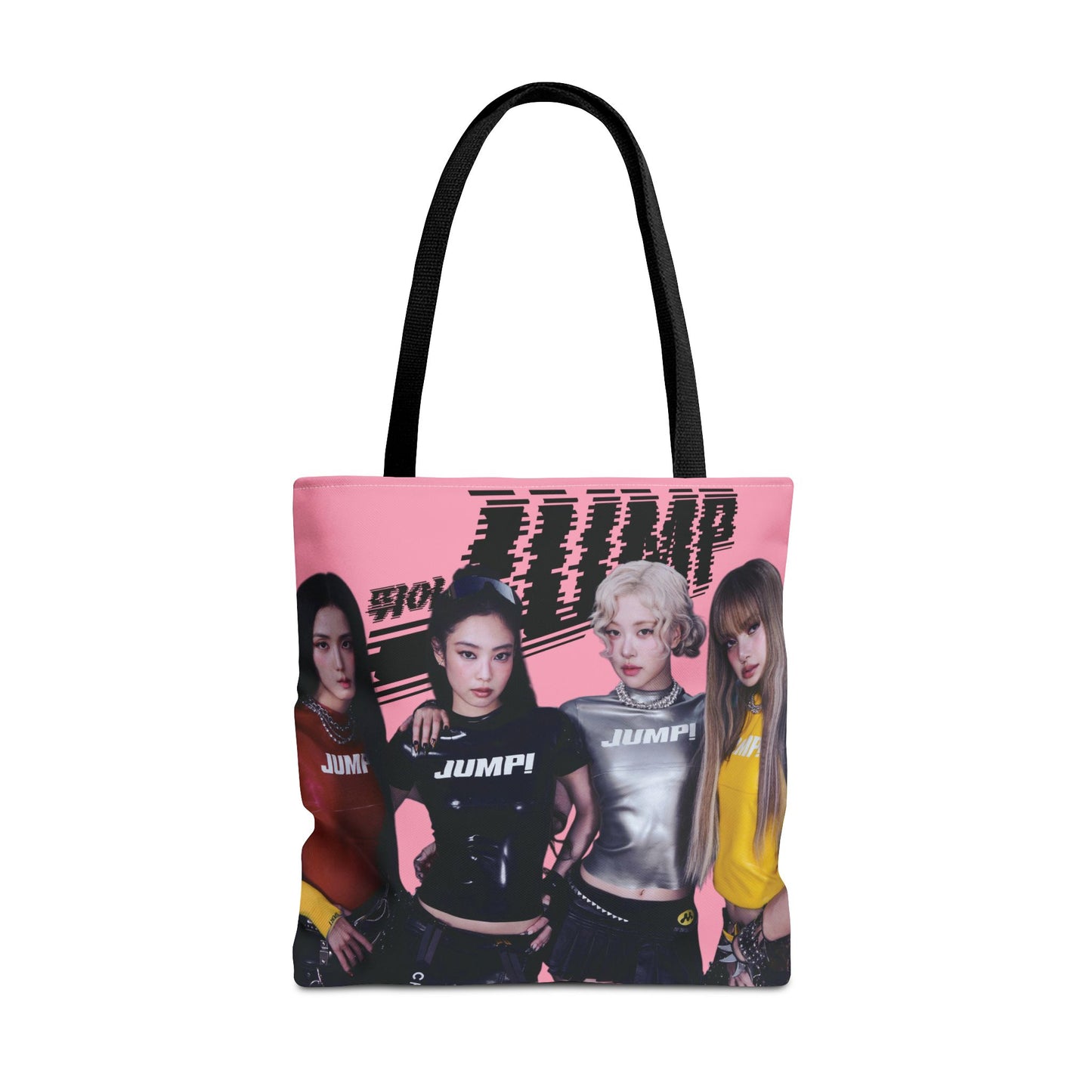 Black Pink Jump Tote Bag