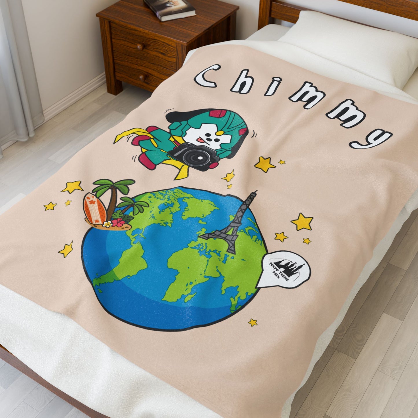 Beige Chimmy Blanket - BT21 Single Design