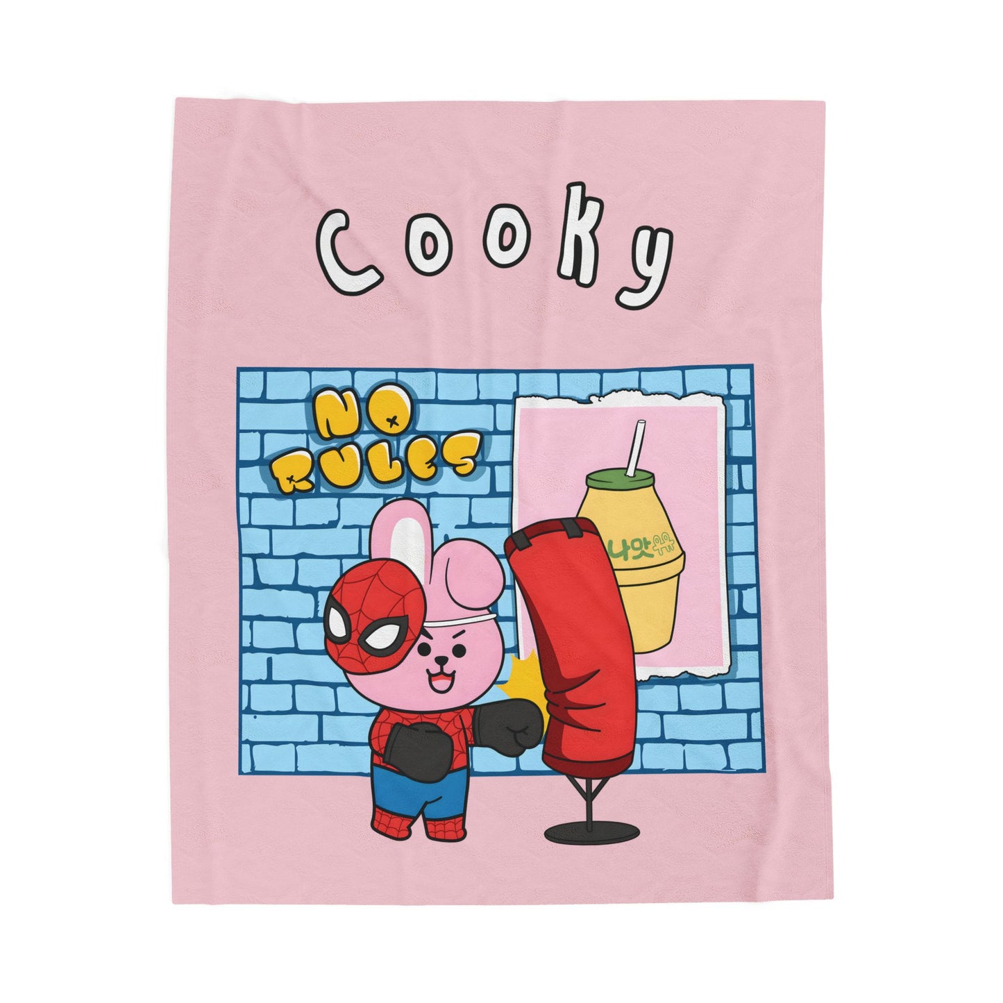 Pink Cooky Blanket - BT21 Single Design