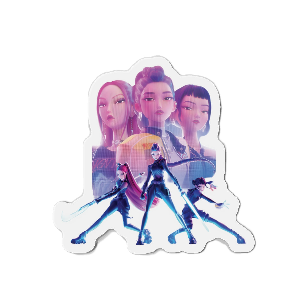 Kpop Demon Hunters Huntrix Rumi Mira Zoey Hunting Outfit Magnet