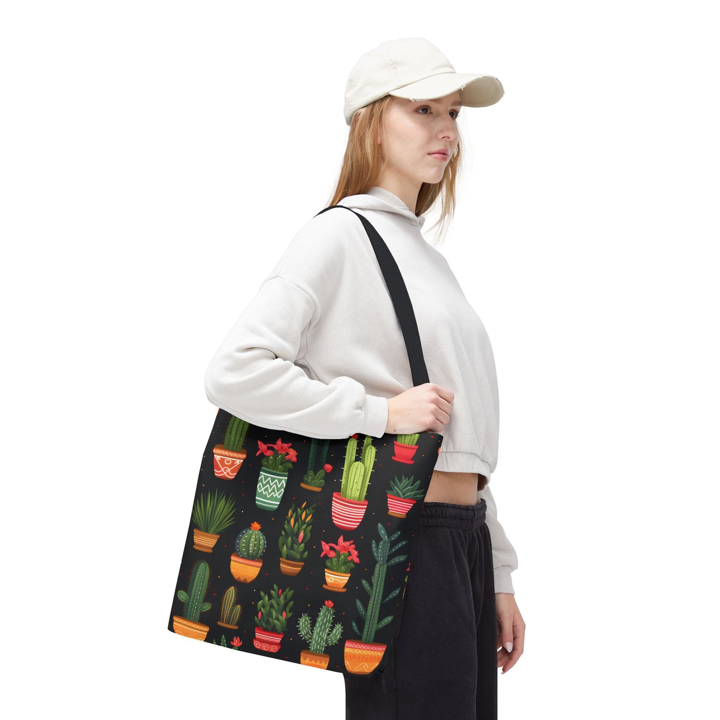 Cactus Pattern Tote Bag Design 9