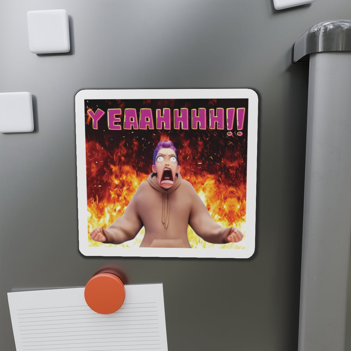 Kpop Demon Hunters Huntrix Rumi YEAHHH Funny Face Magnet