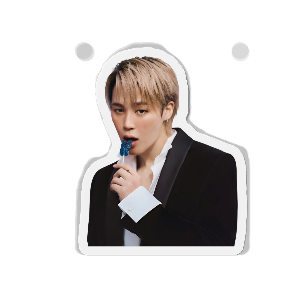 BTS Park Jimin Dior Photoshoot Eating a Sucker Magnet