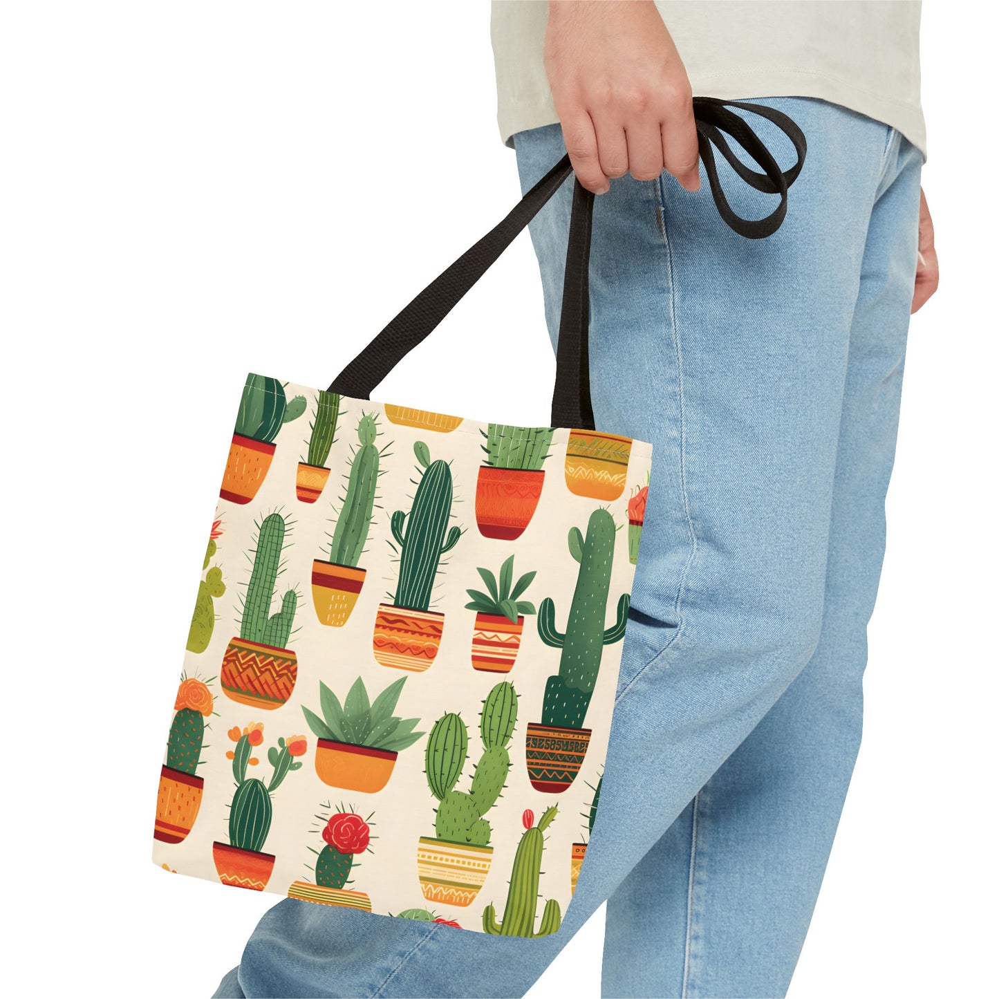 Cactus Pattern Tote Bag Design 8