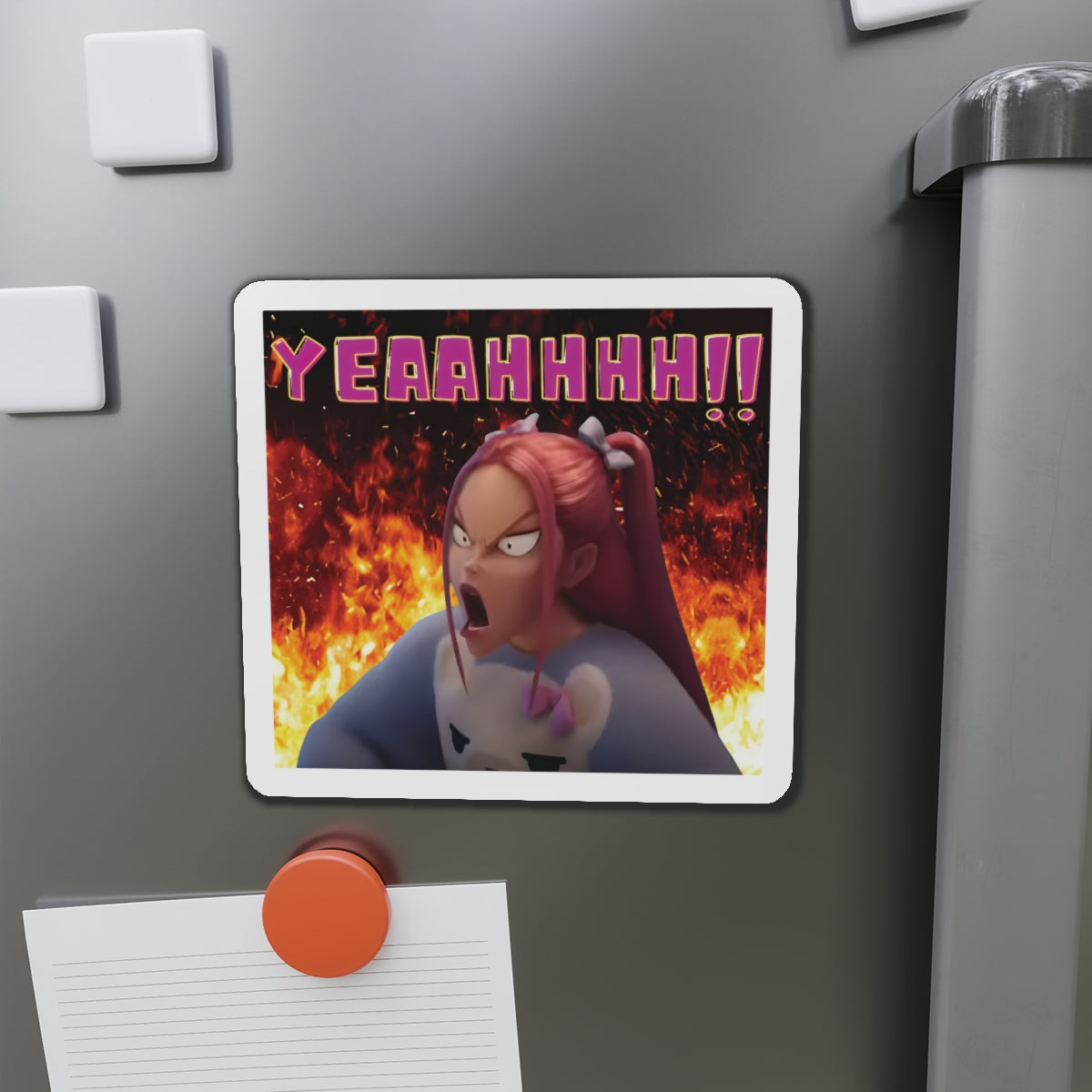 Kpop Demon Hunters Huntrix Mira YEAHHH Funny Face Magnet Pose 2