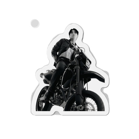 Jeon Jungkook on a Motorcycle Calvin Klein Photoshoot Magnet