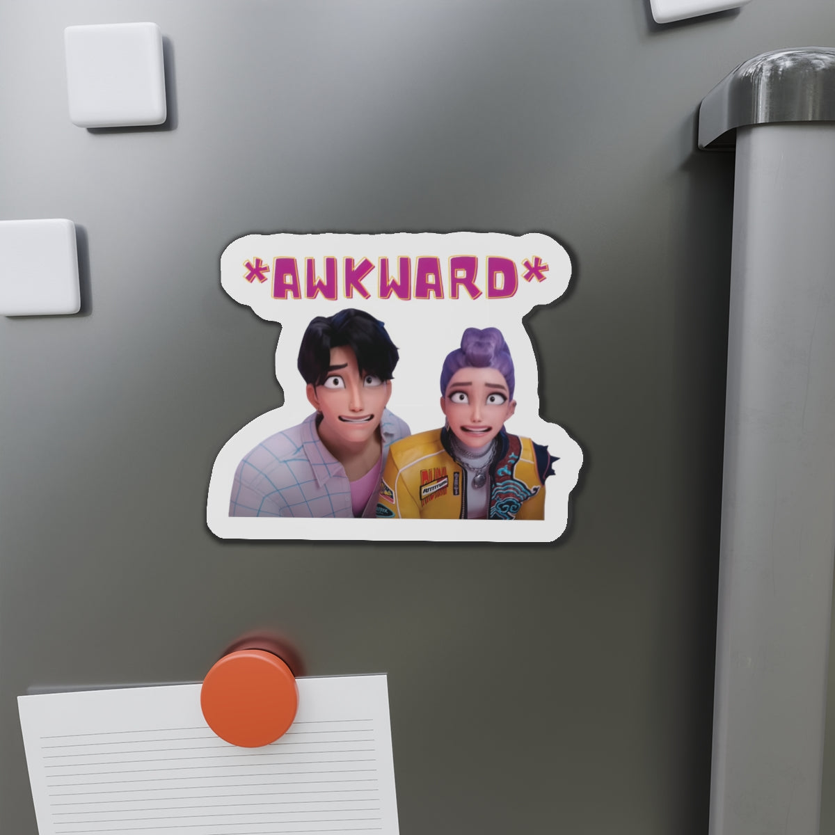 Kpop Demon Hunters Rumi and Jinu Rujinu Fan Signing Awkward Moment Magnet