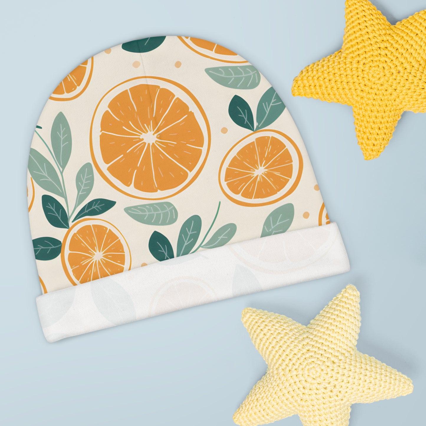 Newborn Baby Beanie Fruit Pattern Design