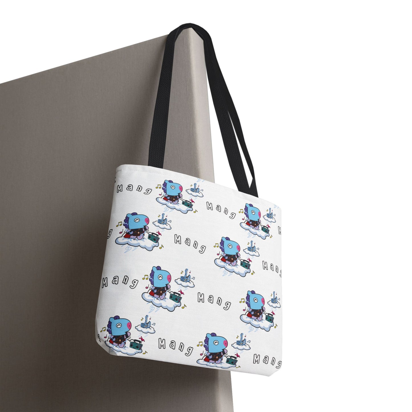 BT21 Mang White Tote Bag Pattern Design
