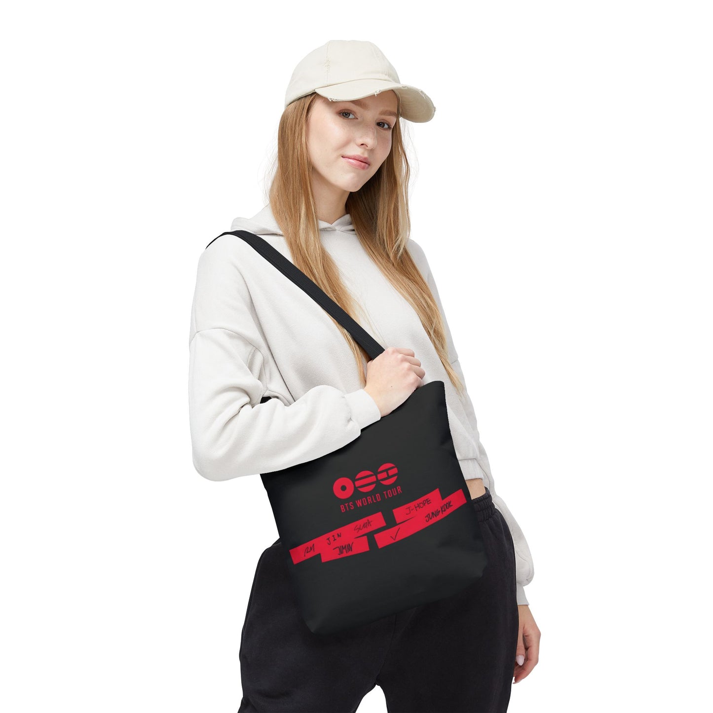 BTS Arirang 2026 World Tour Logo Design 2 Black Tote Bag