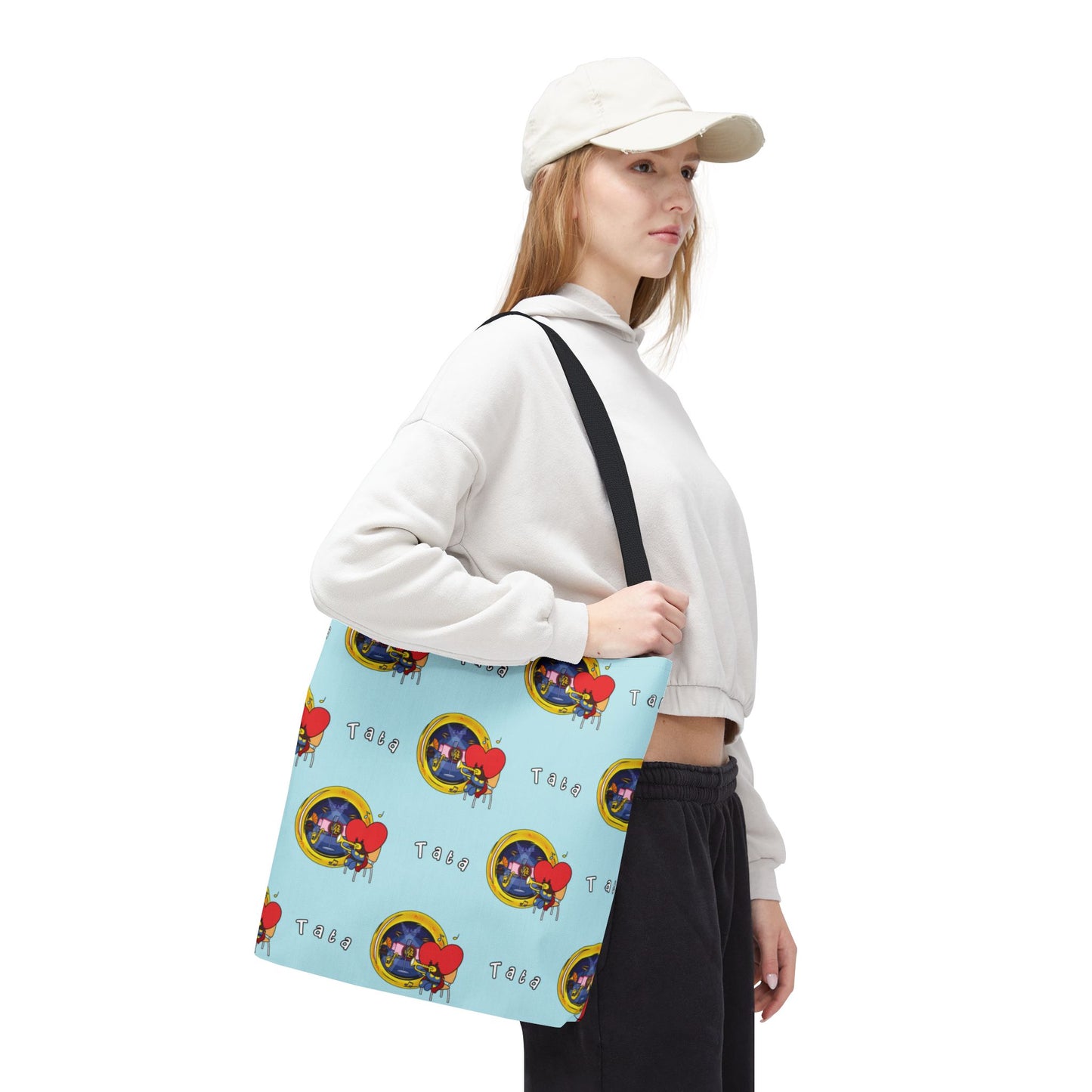 BT21 Tata Blue Tote Bag Pattern Design