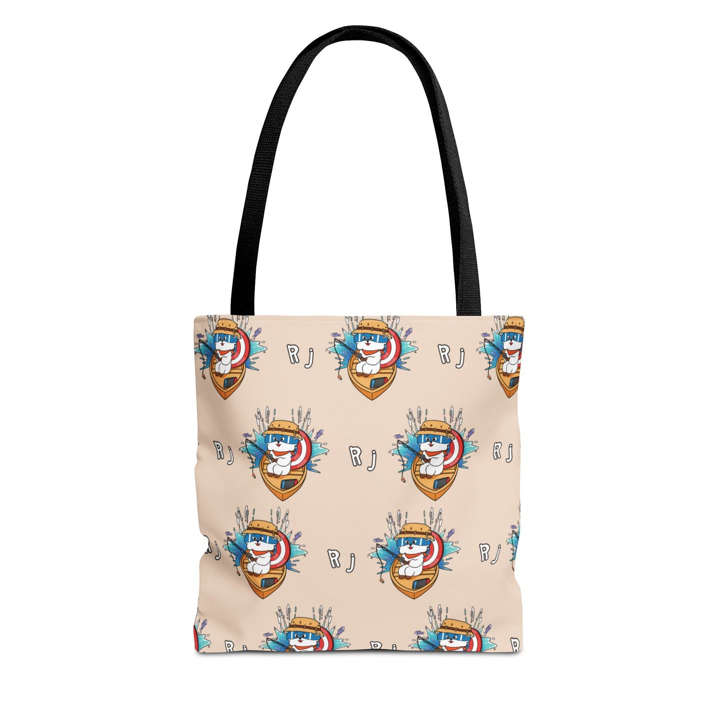 BT21 RJ Beige Tote Bag Pattern Design
