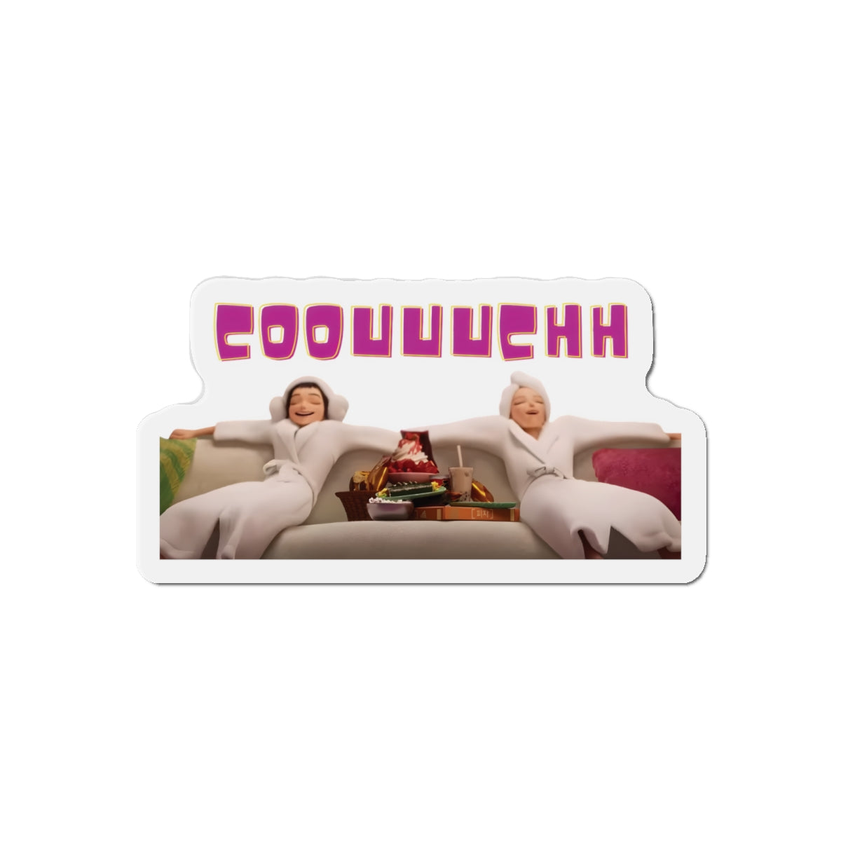 Kpop Demon Hunters Huntrix Mira And Zoey Couch Magnet