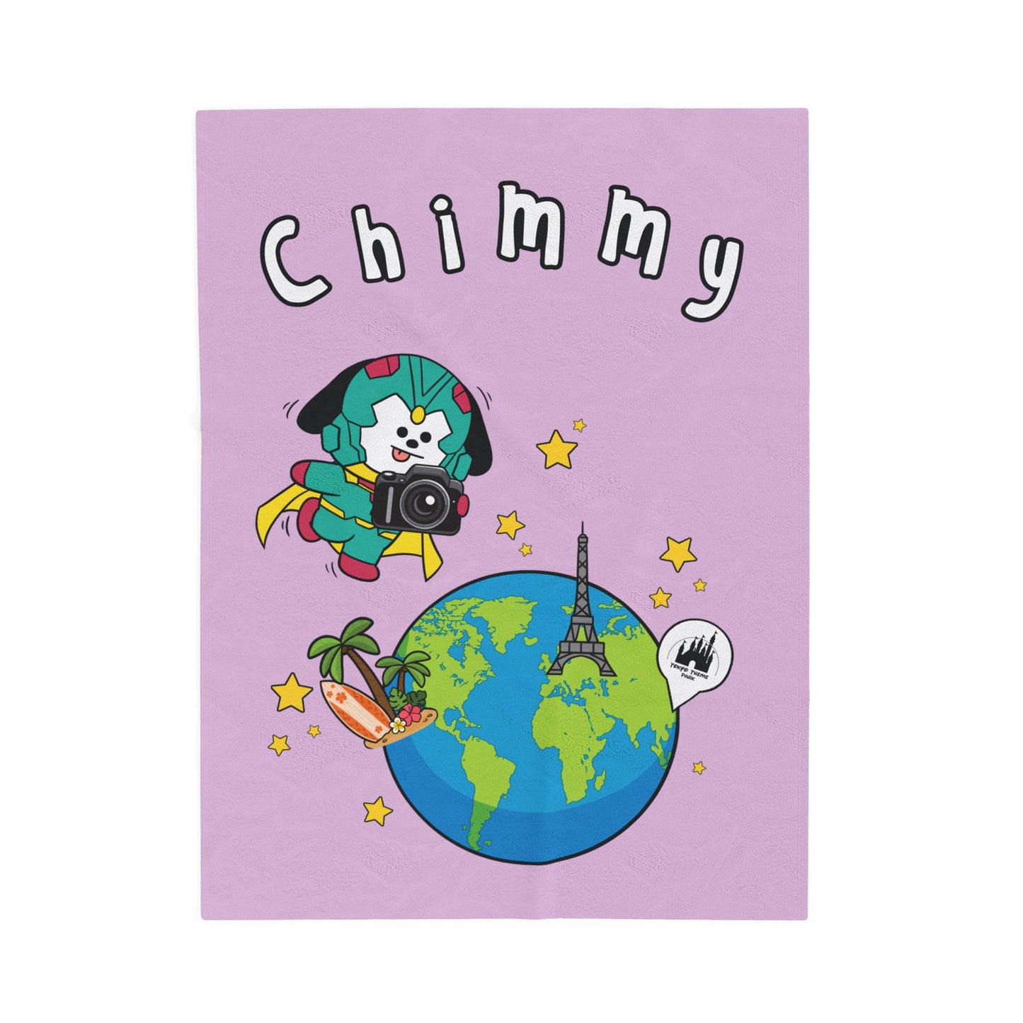 Purple Chimmy Blanket - BT21 Single Design